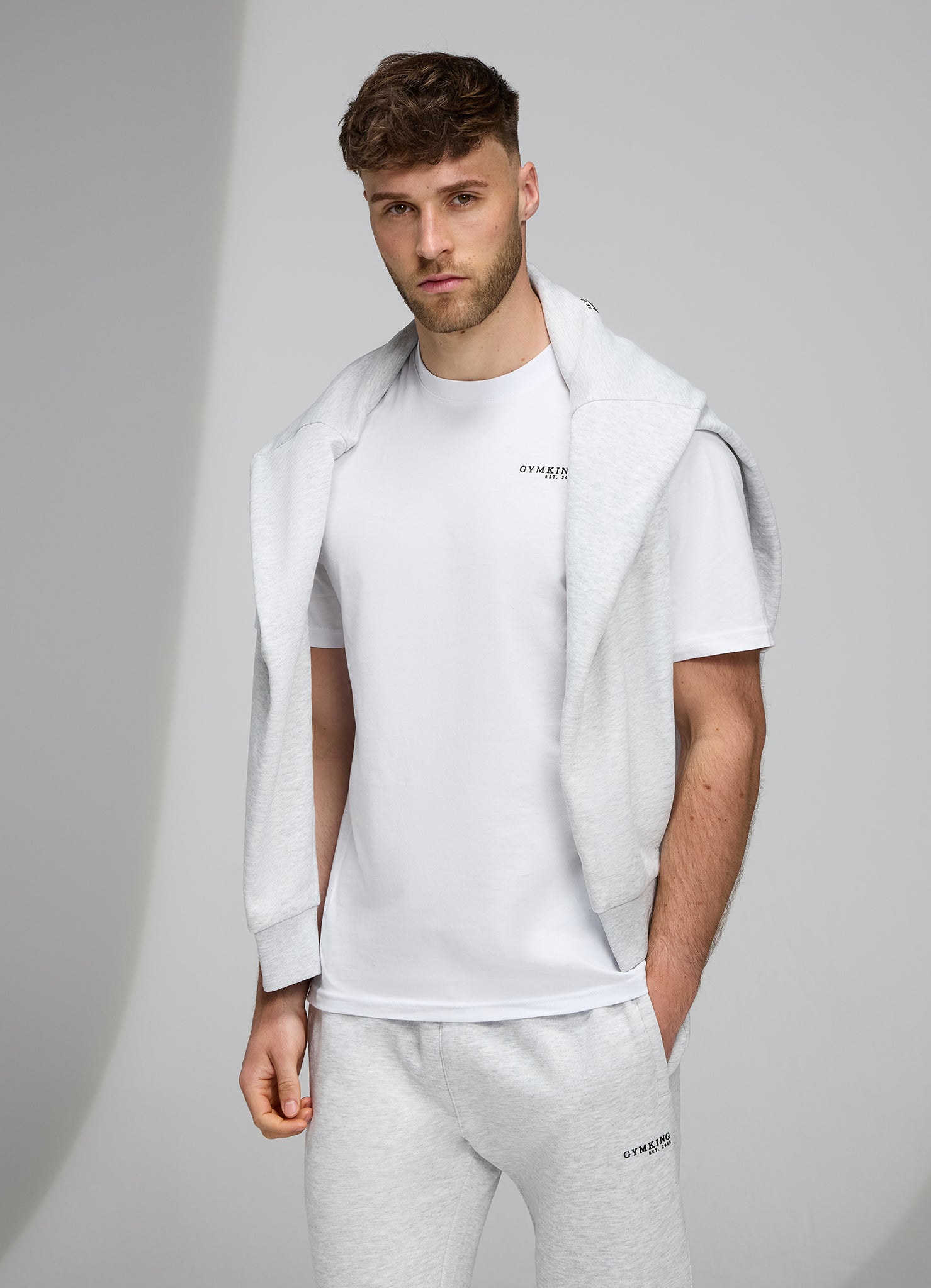 Gym King Established Regular Fit Tee - White
