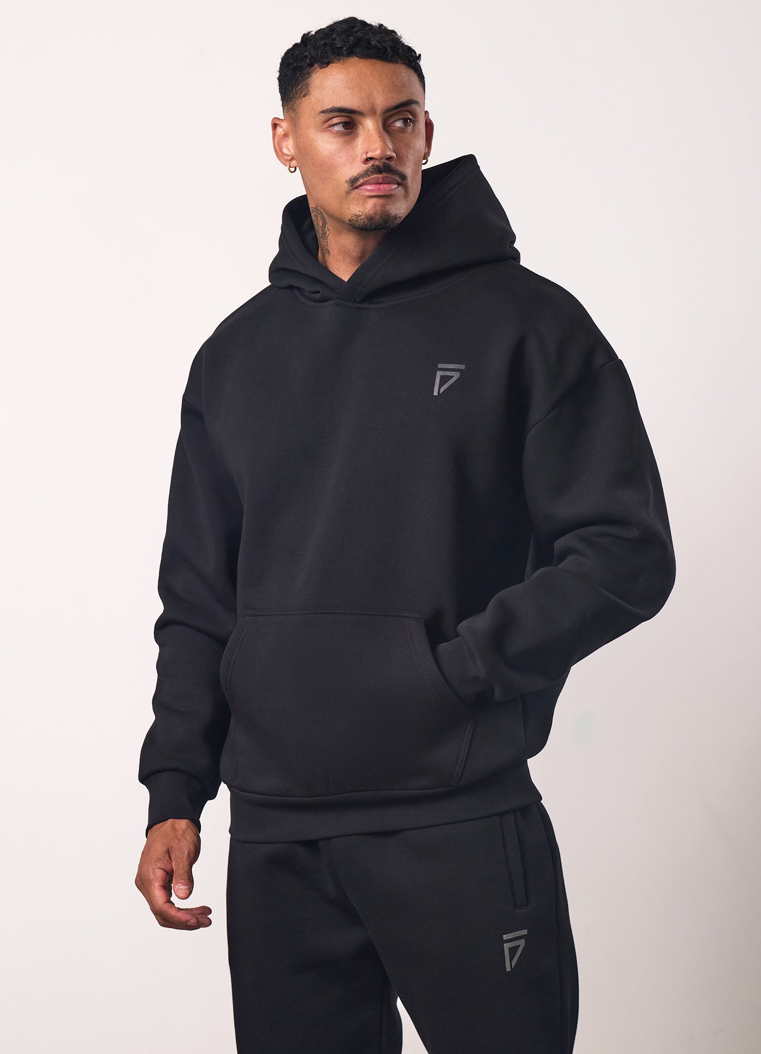 Gym King Fight Division Hood - Black/Black