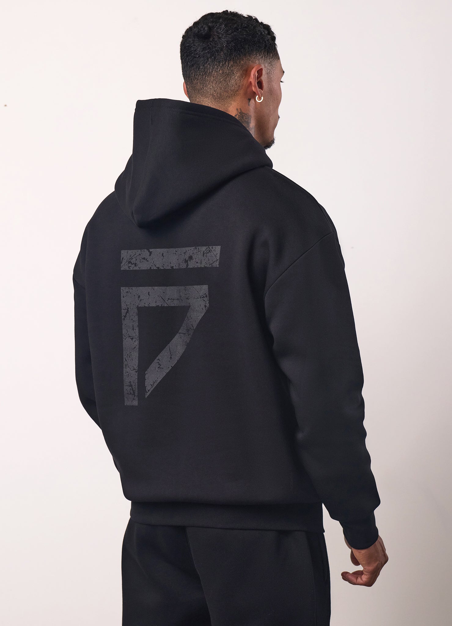 Gym King Fight Division Hood - Black/Black