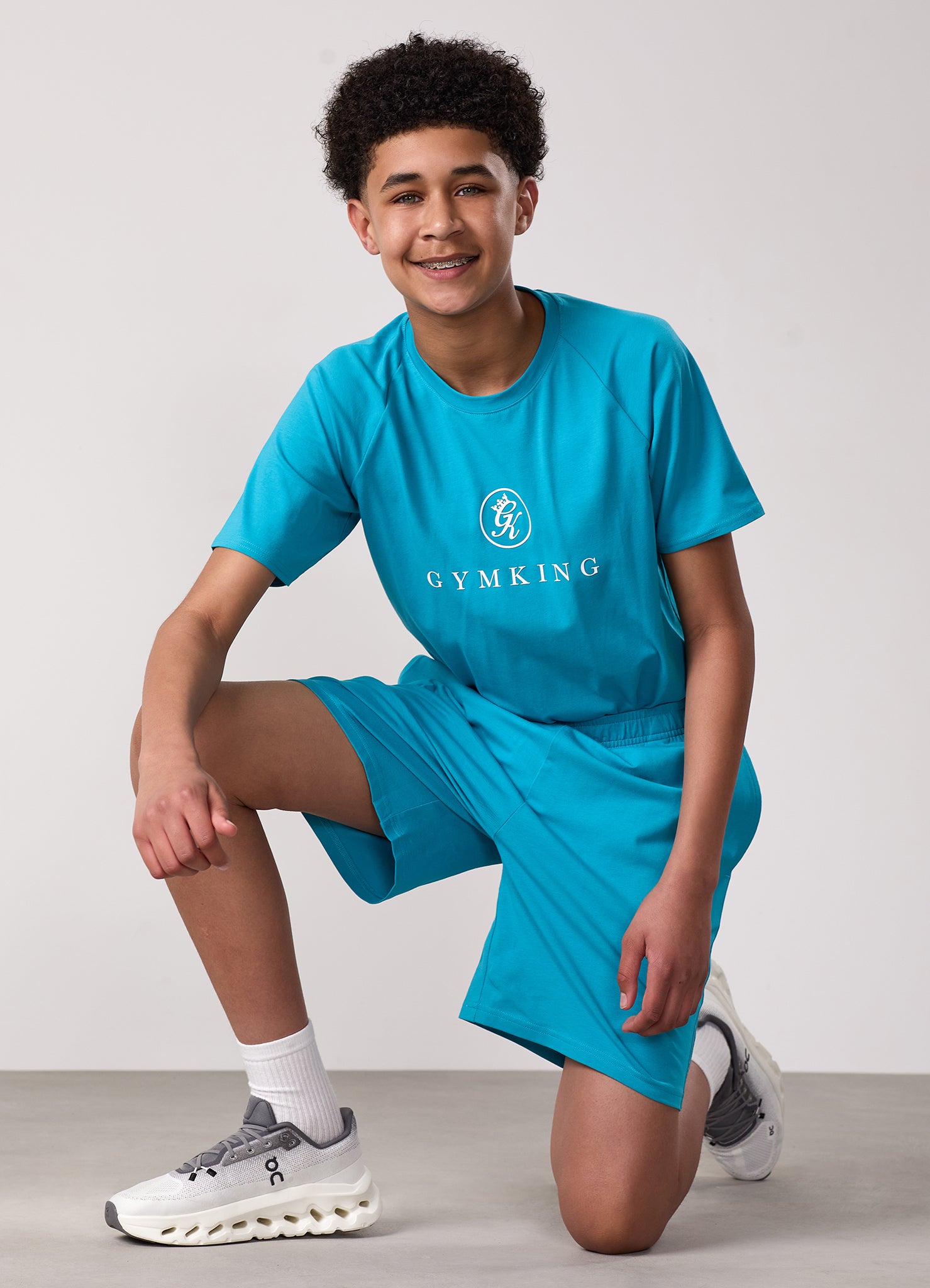 Gym King Kids Pro Tee - Marine Teal