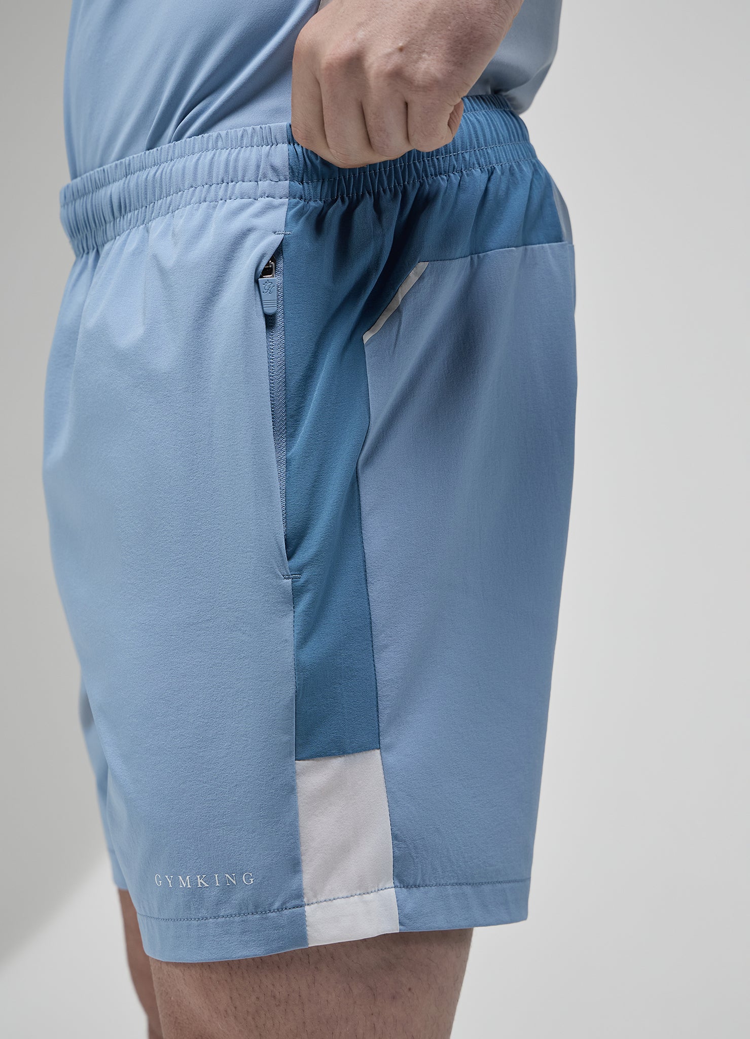 Gym King Focus Woven Short - Dusk Blue/White