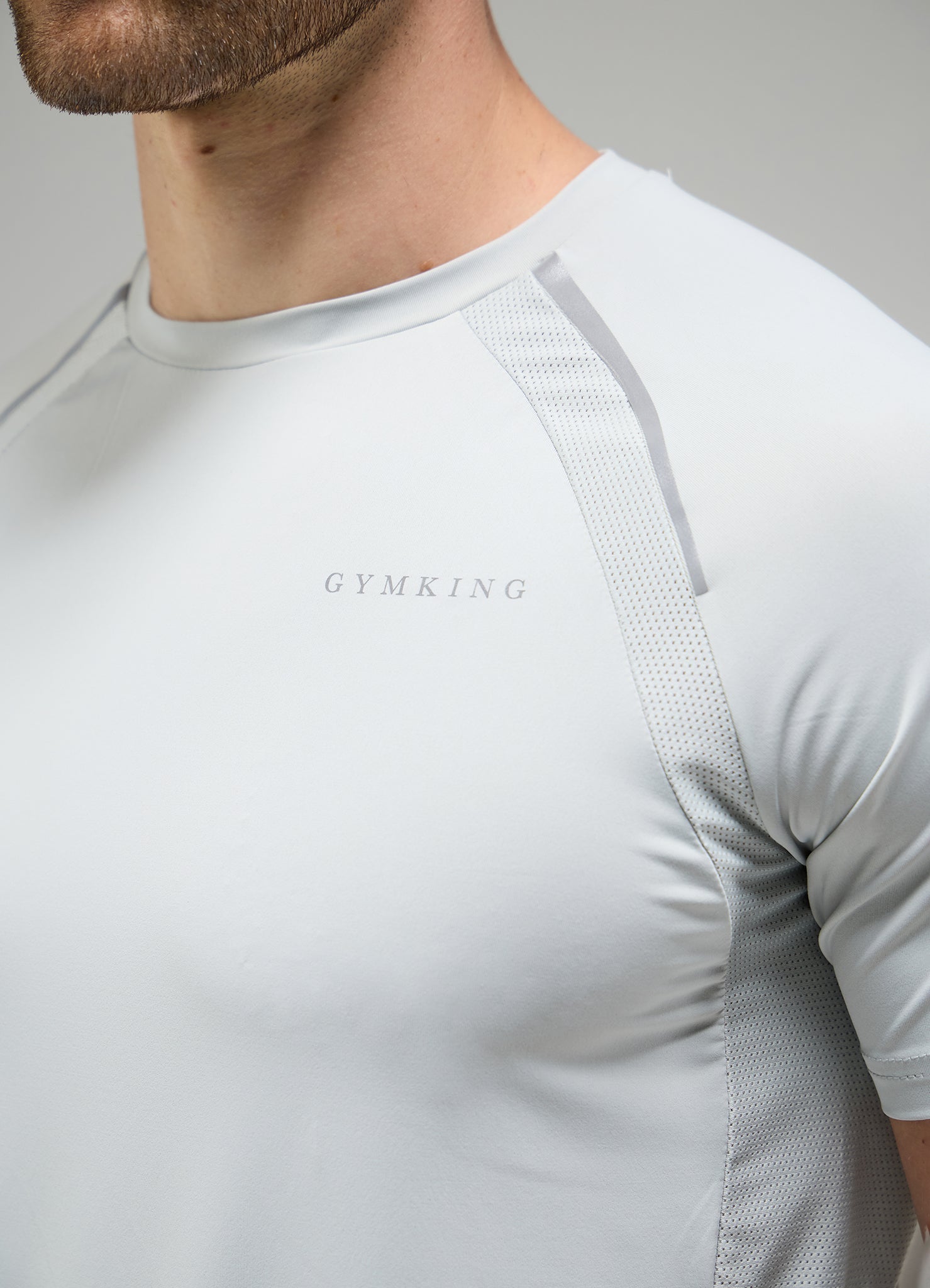 Gym King Focus Woven Tee - Light Grey/Urban Grey