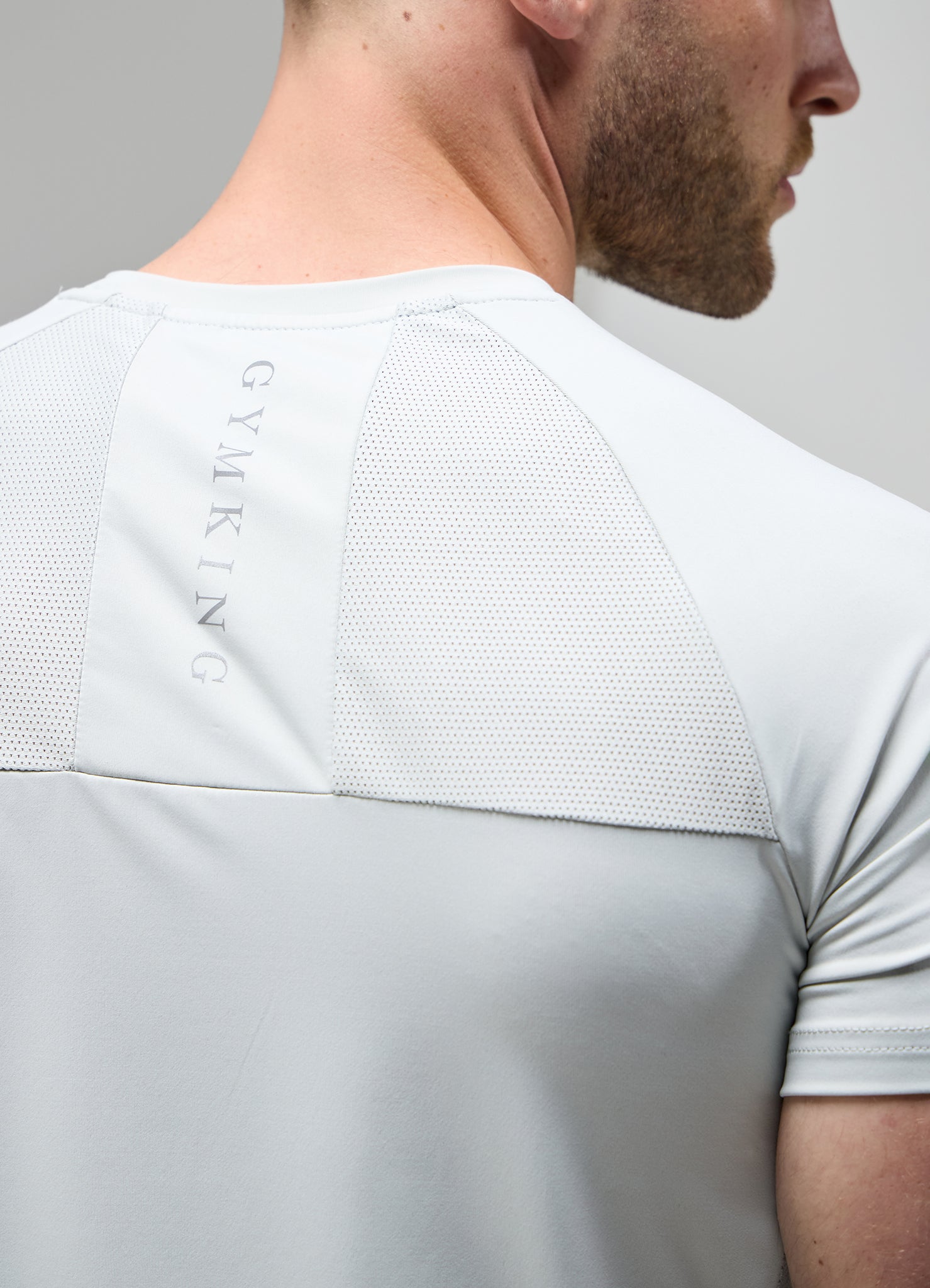 Gym King Focus Woven Tee - Light Grey/Urban Grey