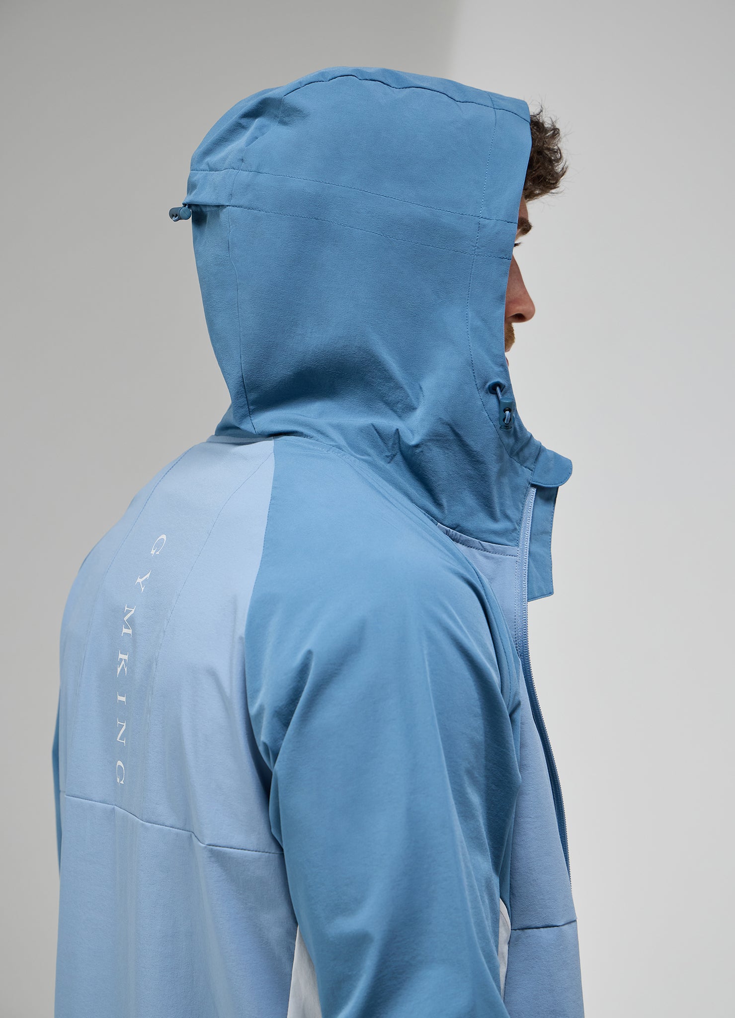 Gym King Focus Tracksuit Hood - Dusk Blue/White