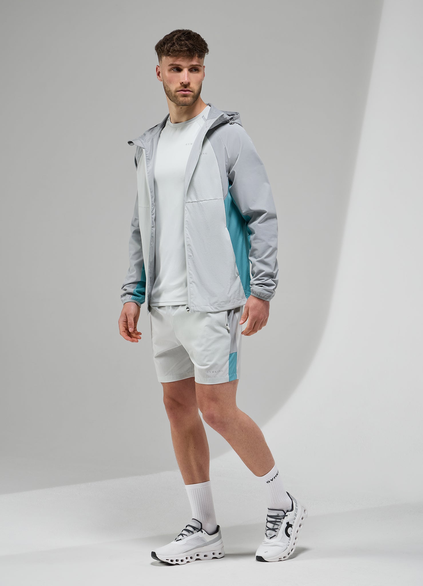 Gym King Focus Woven Tee - Light Grey/Urban Grey