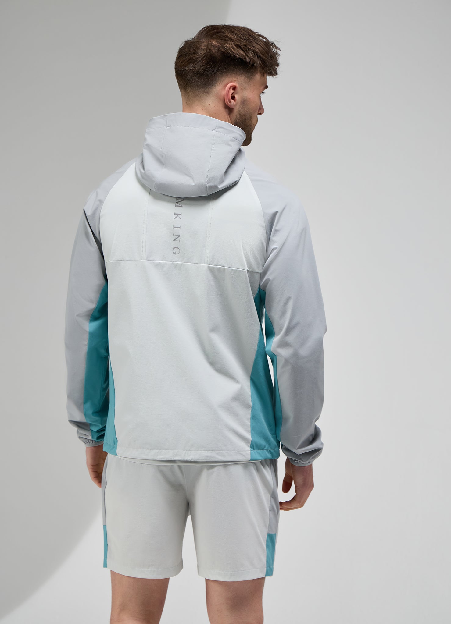 Gym King Focus Tracksuit Hood - Light Grey/Urban Grey