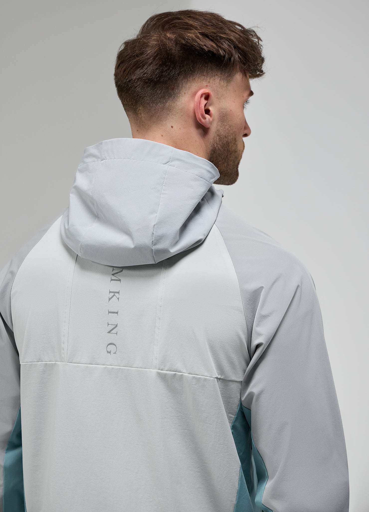 Gym King Focus Tracksuit Hood - Light Grey/Urban Grey