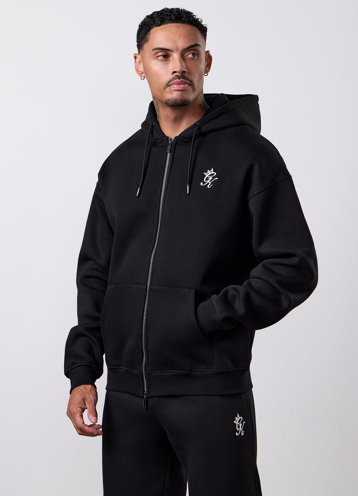Gym King Fundamental Full Zip Hoodie - Black