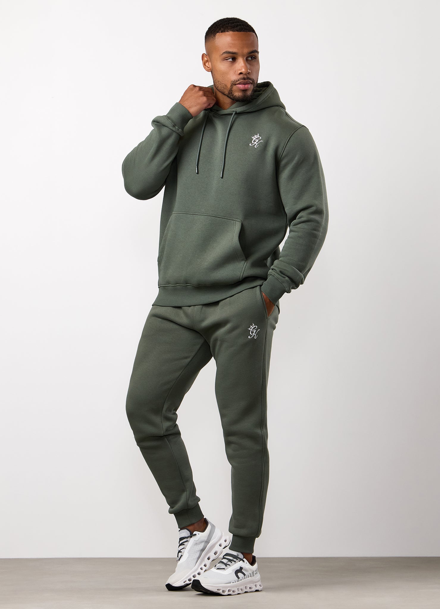 Gym King Fundamental Fleece Hood - Deep Olive