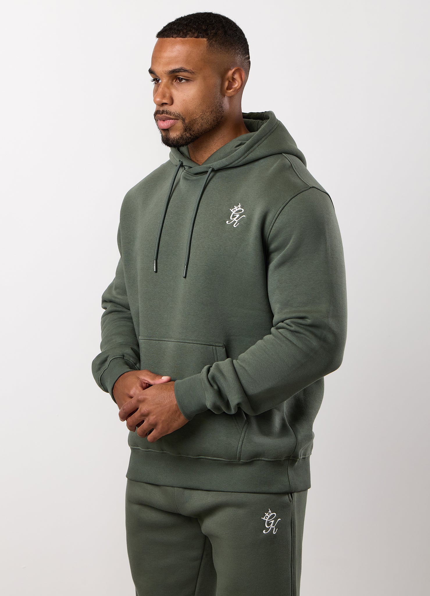 Gym King Fundamental Fleece Hood - Deep Olive