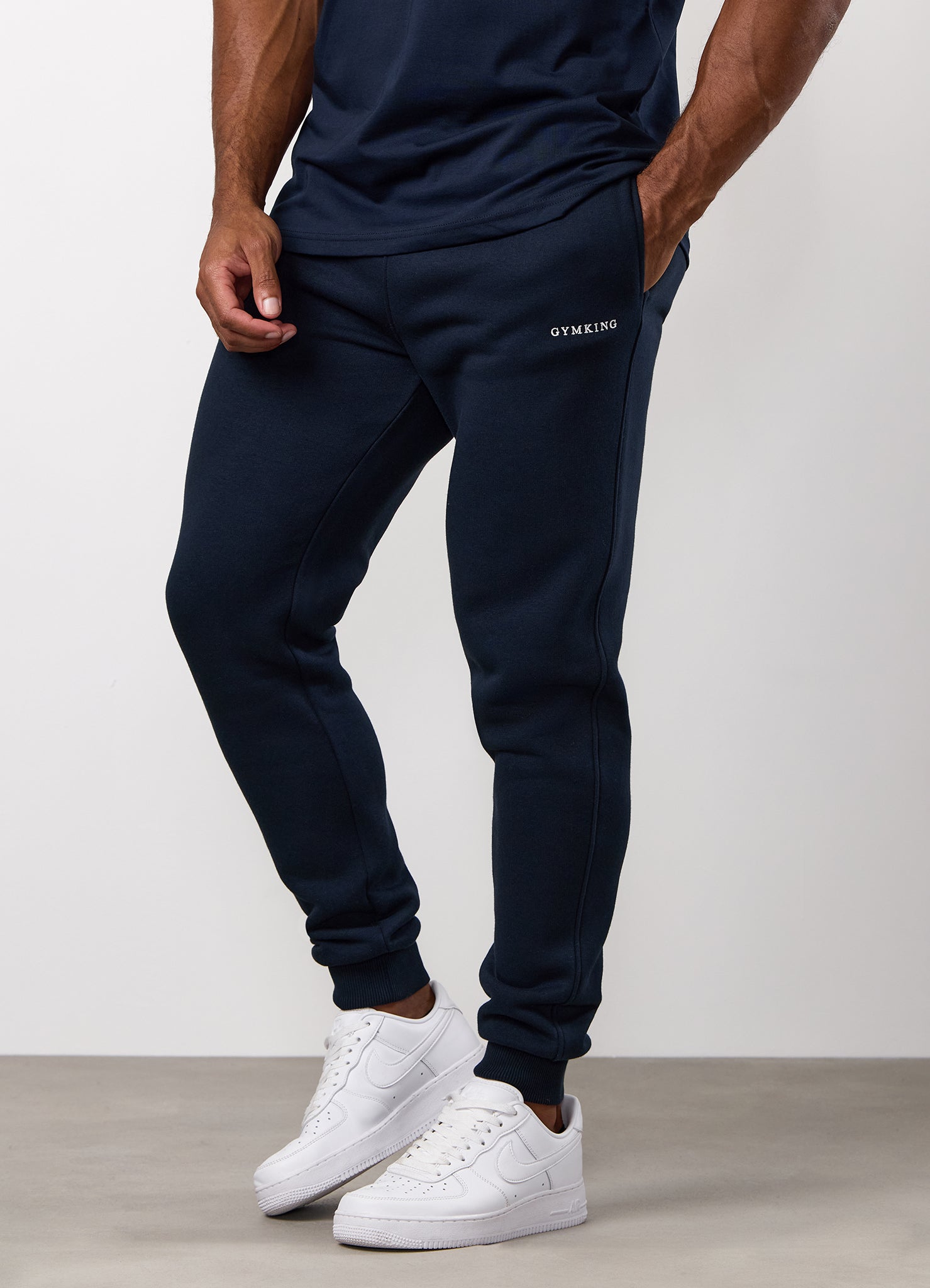 Men's navy blue fleece jogger