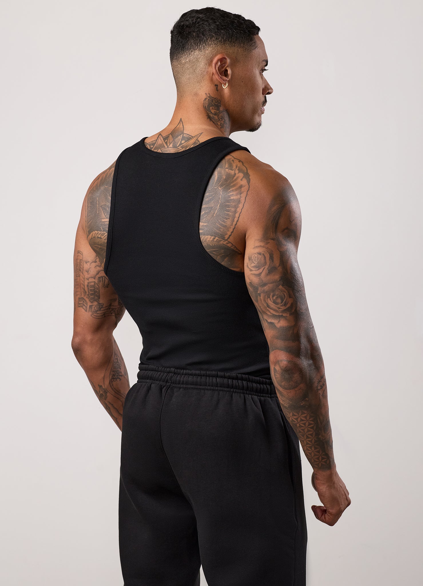 Gym King Fundamental Rib Vest - Black