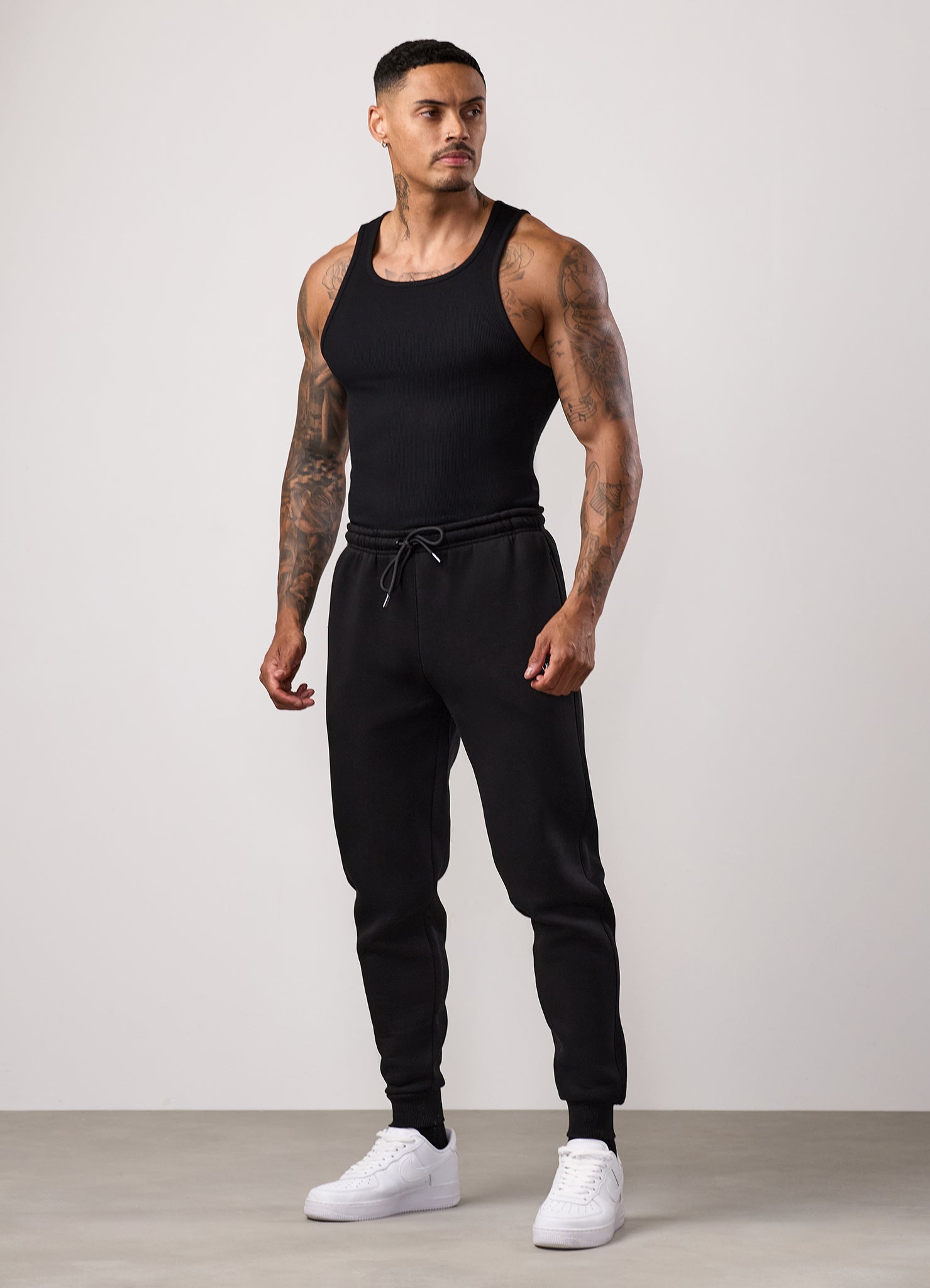 Gym King Fundamental Rib Vest - Black