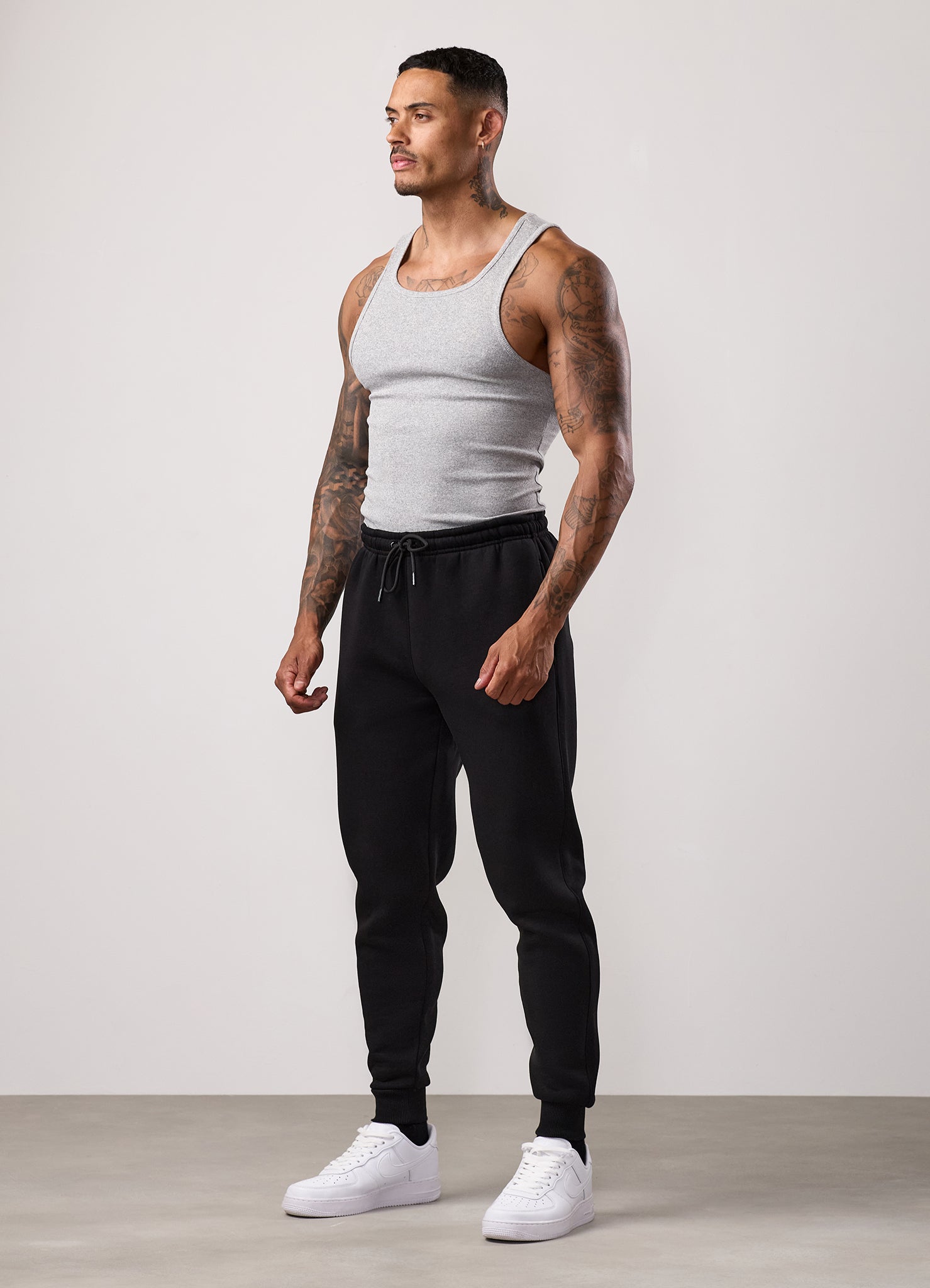 Gym King Fundamental Rib Vest - Grey Marl
