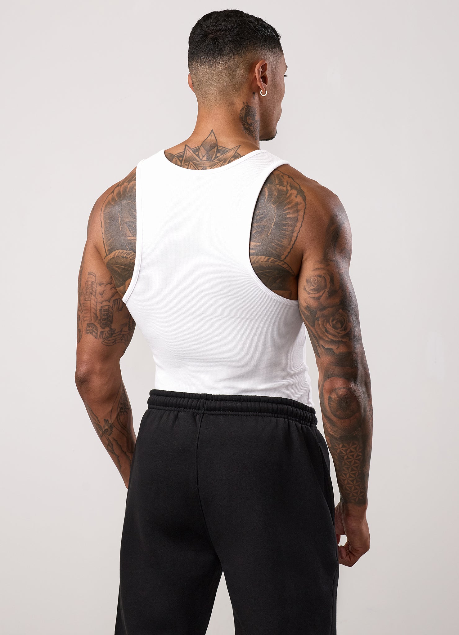 Gym King Fundamental Rib Vest - White