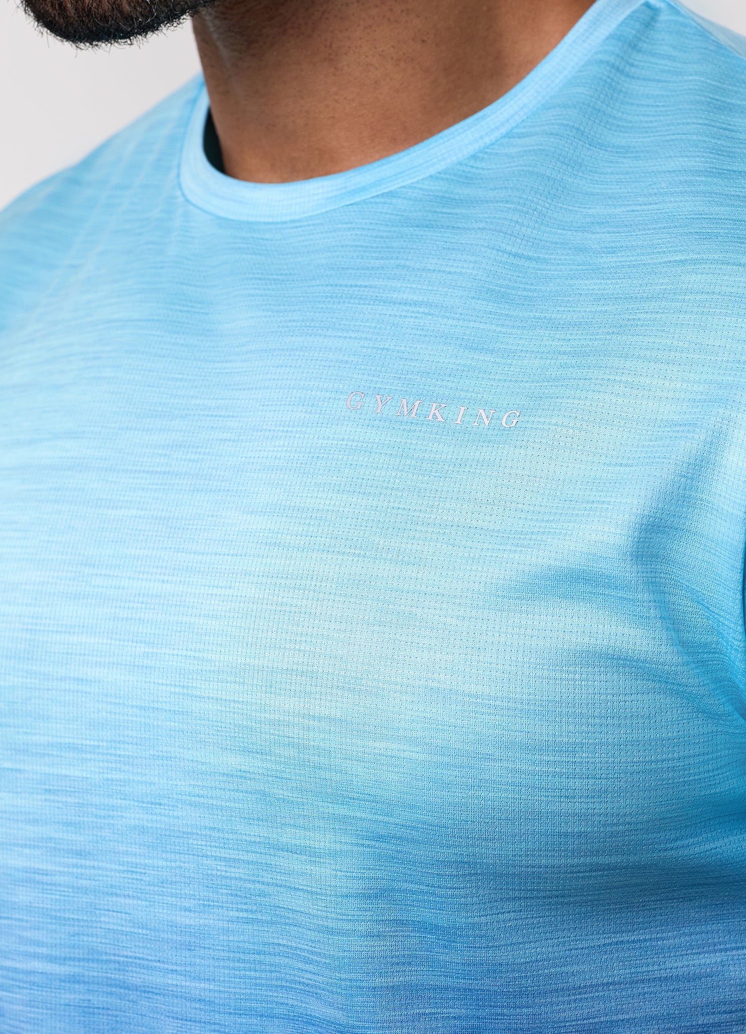 Gym King Ombre Space Dye Tee - Ocean Breeze