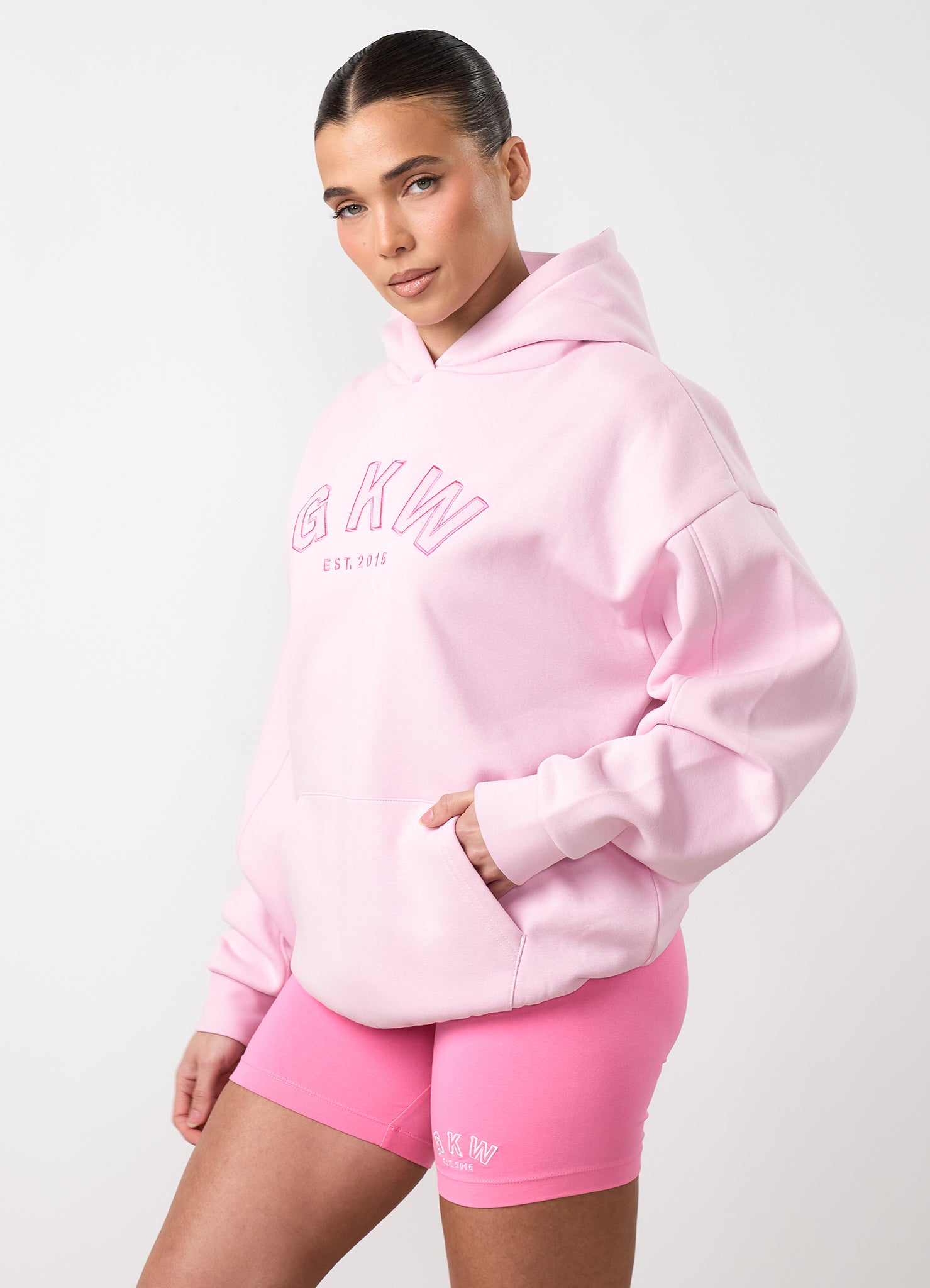 GKW Relaxed Fit Hoodie - Soft Pink/Carnation Pink