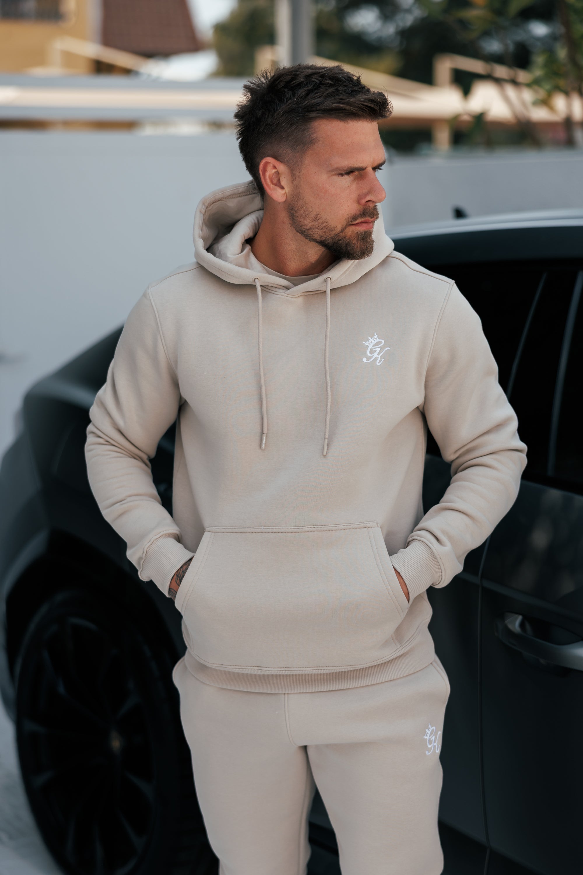 Gym King Fundamental Hoodie - Fossil Stone