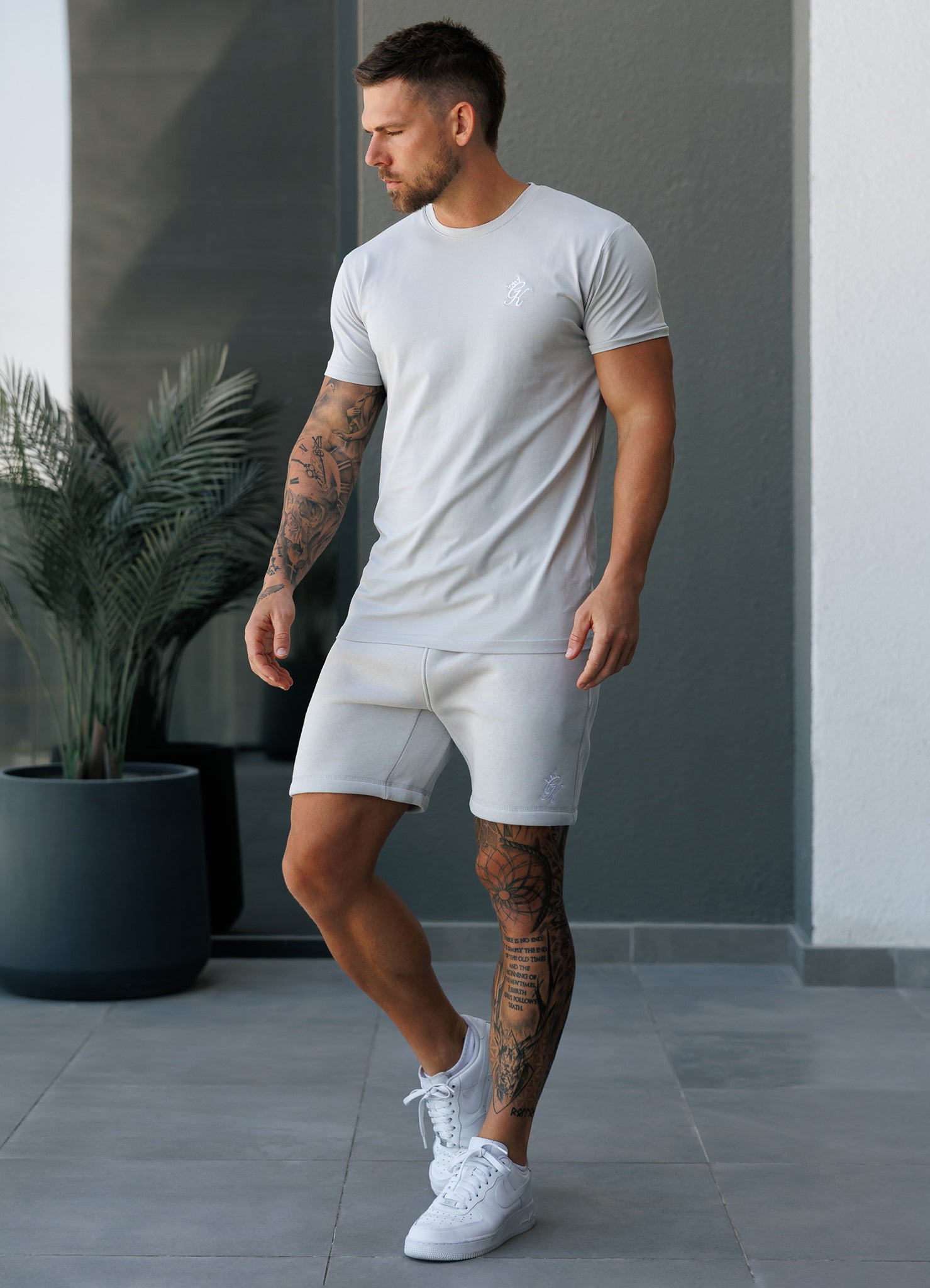 Gym King Fundamental Fleece Short - Light Grey