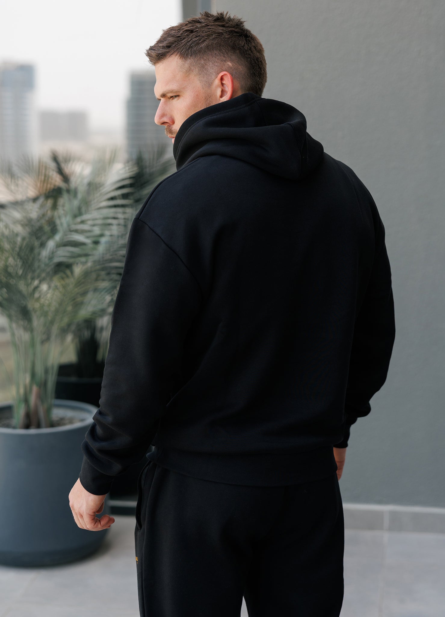 Gym King Established Relaxed Fit Hood - Black/Gold
