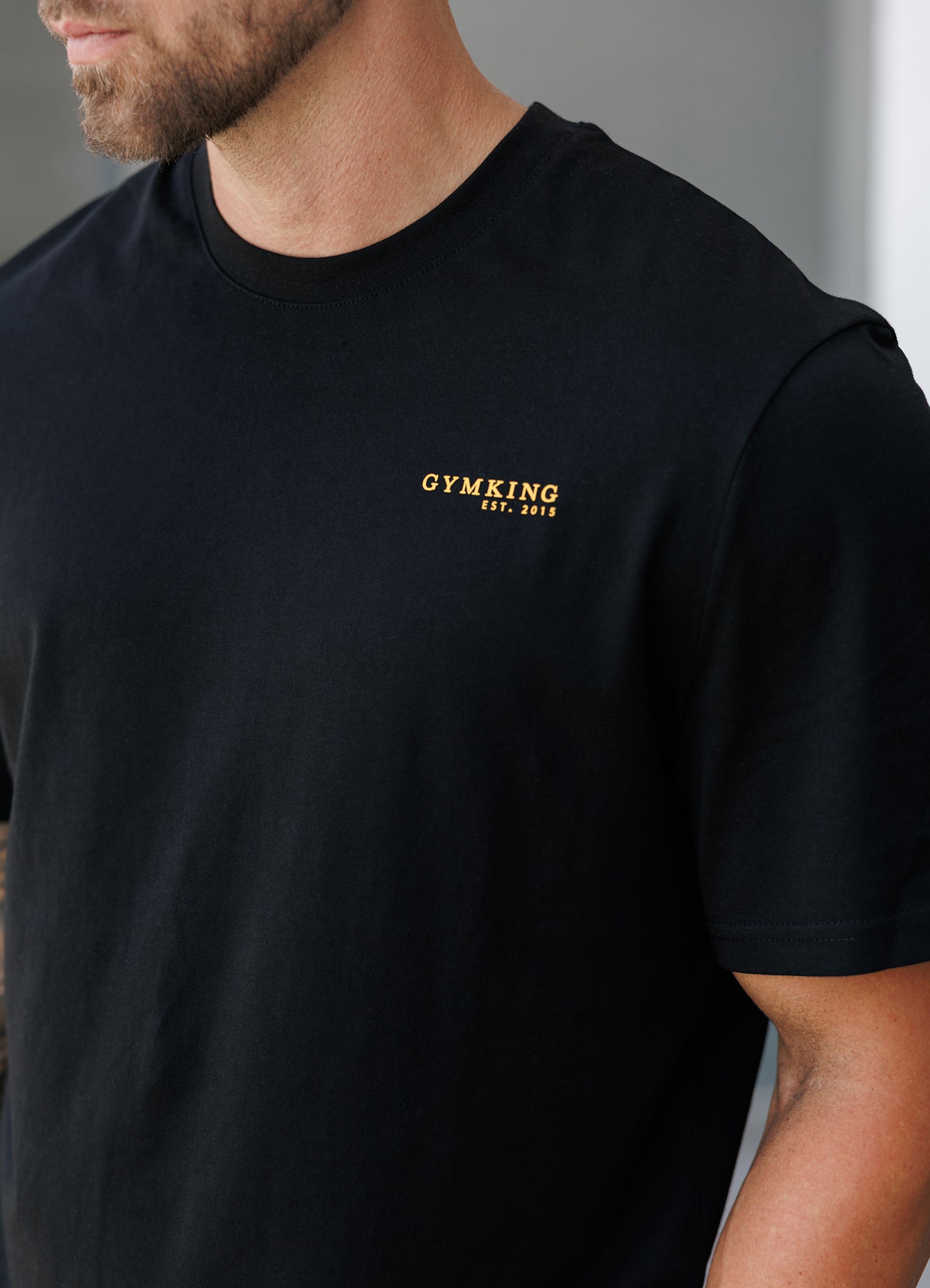 Gym King Established Regular Fit Tee - Black/Gold