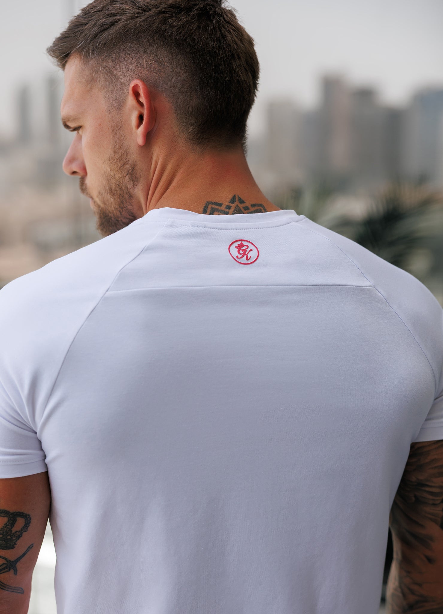 Gym King Pro Jersey Tee - White/Pink