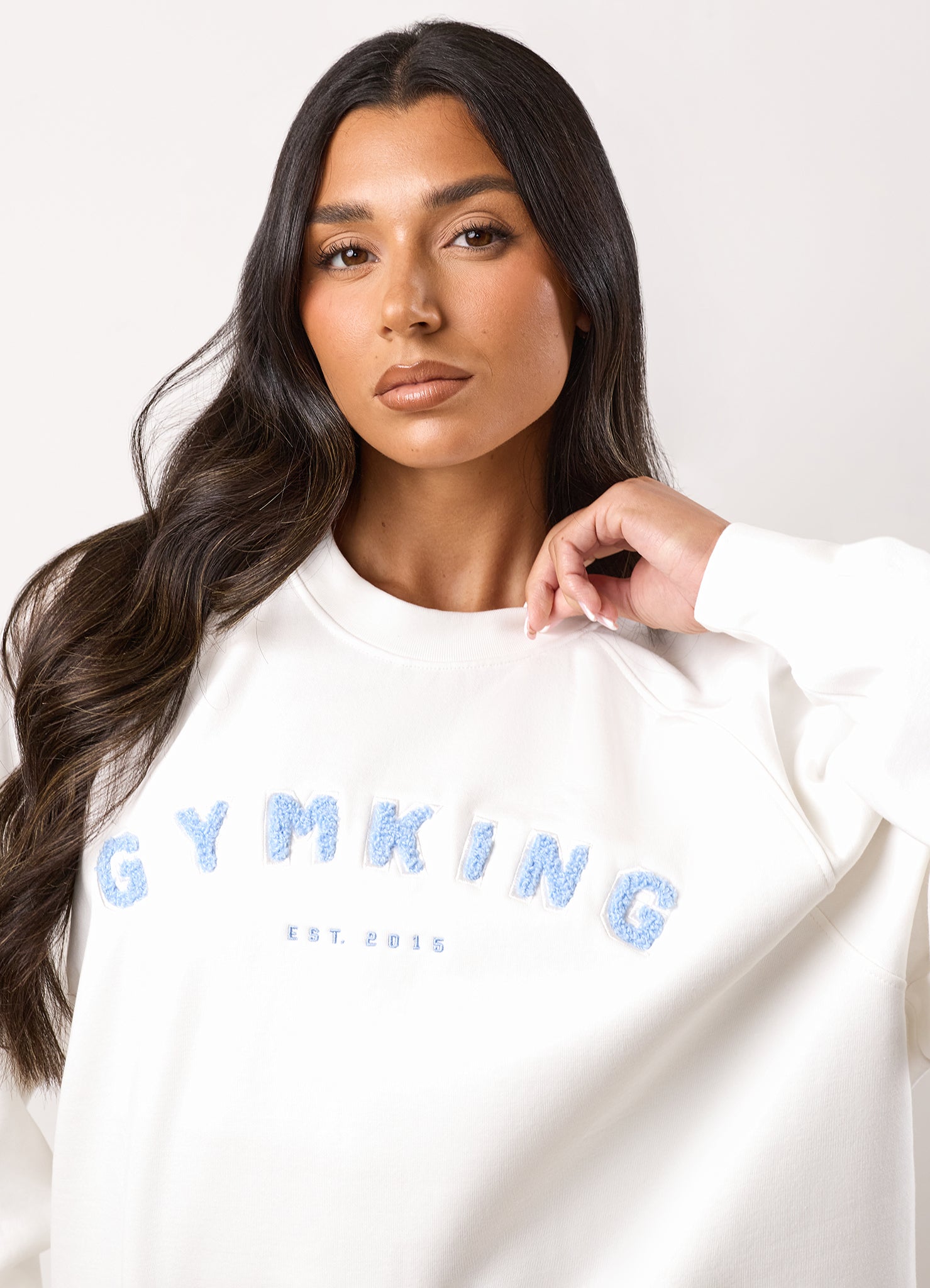 Gym King Shadow Oversized Crew - Cream