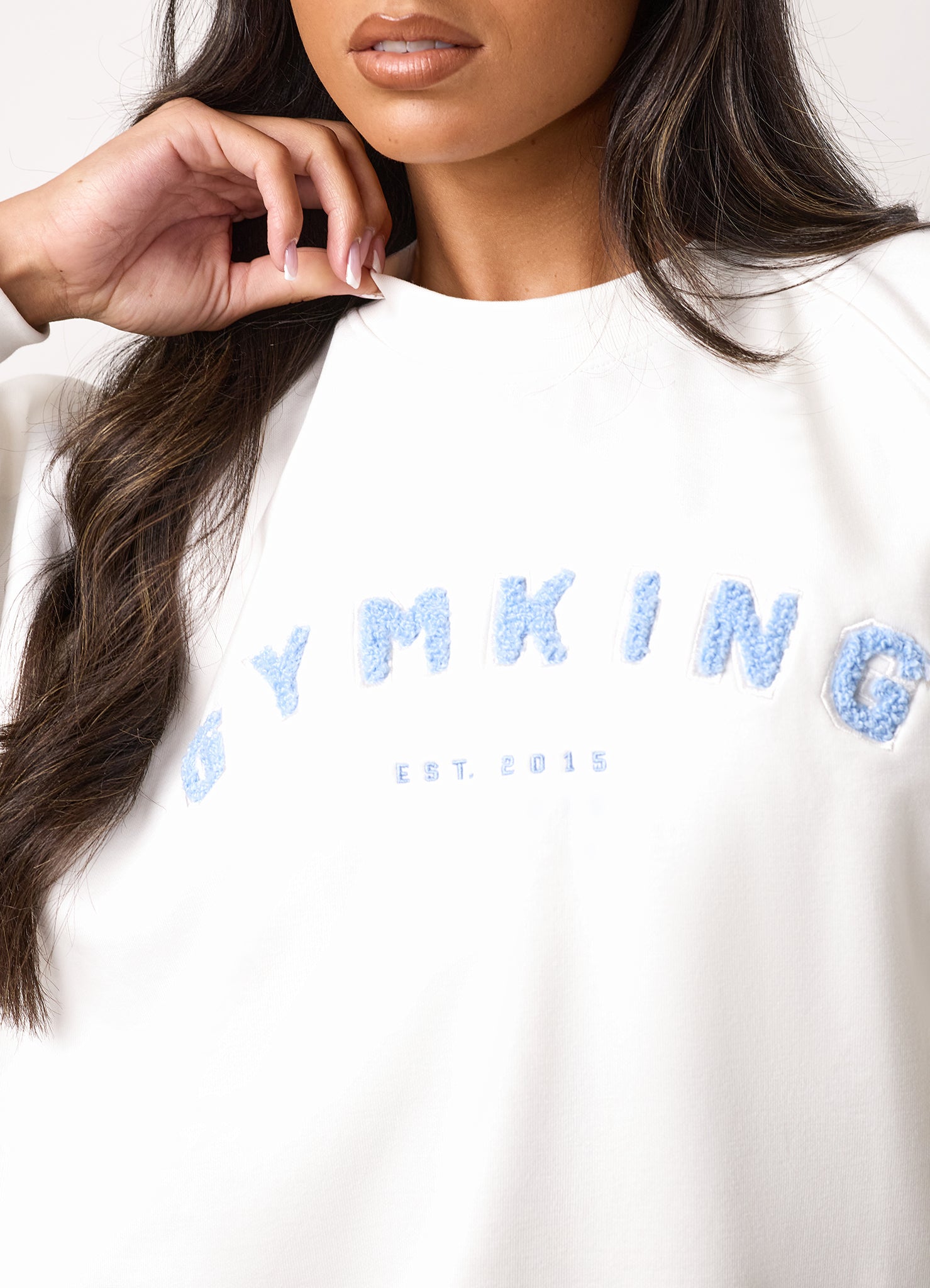 Gym King Shadow Oversized Crew - Cream