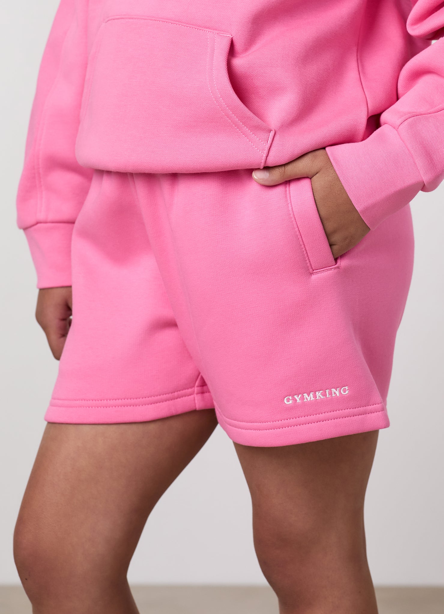 Gym King Kids 365 Fleece Short - Carnation Pink