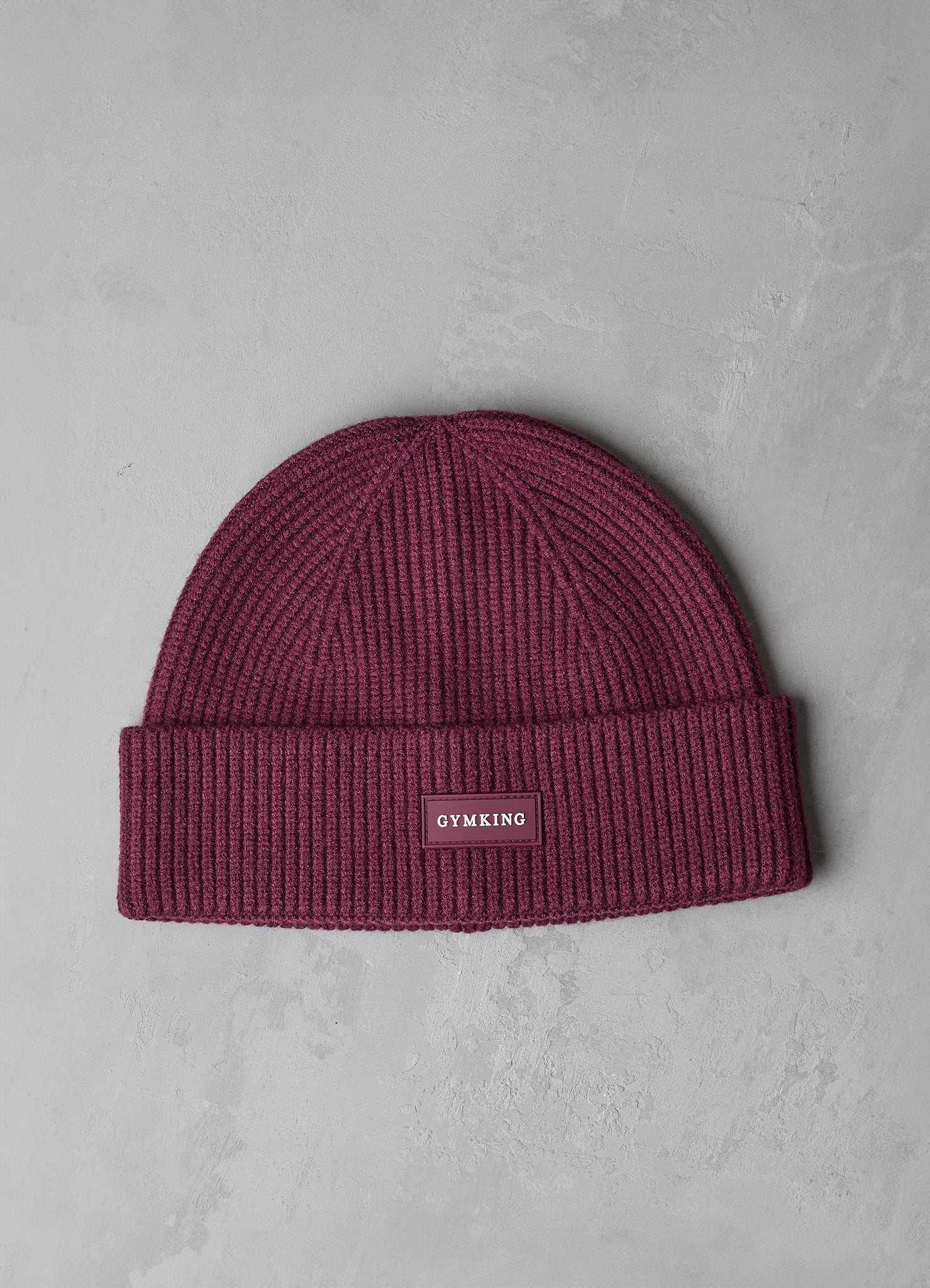 Gym King Rib Knit Beanie Deep Plum GYM KING