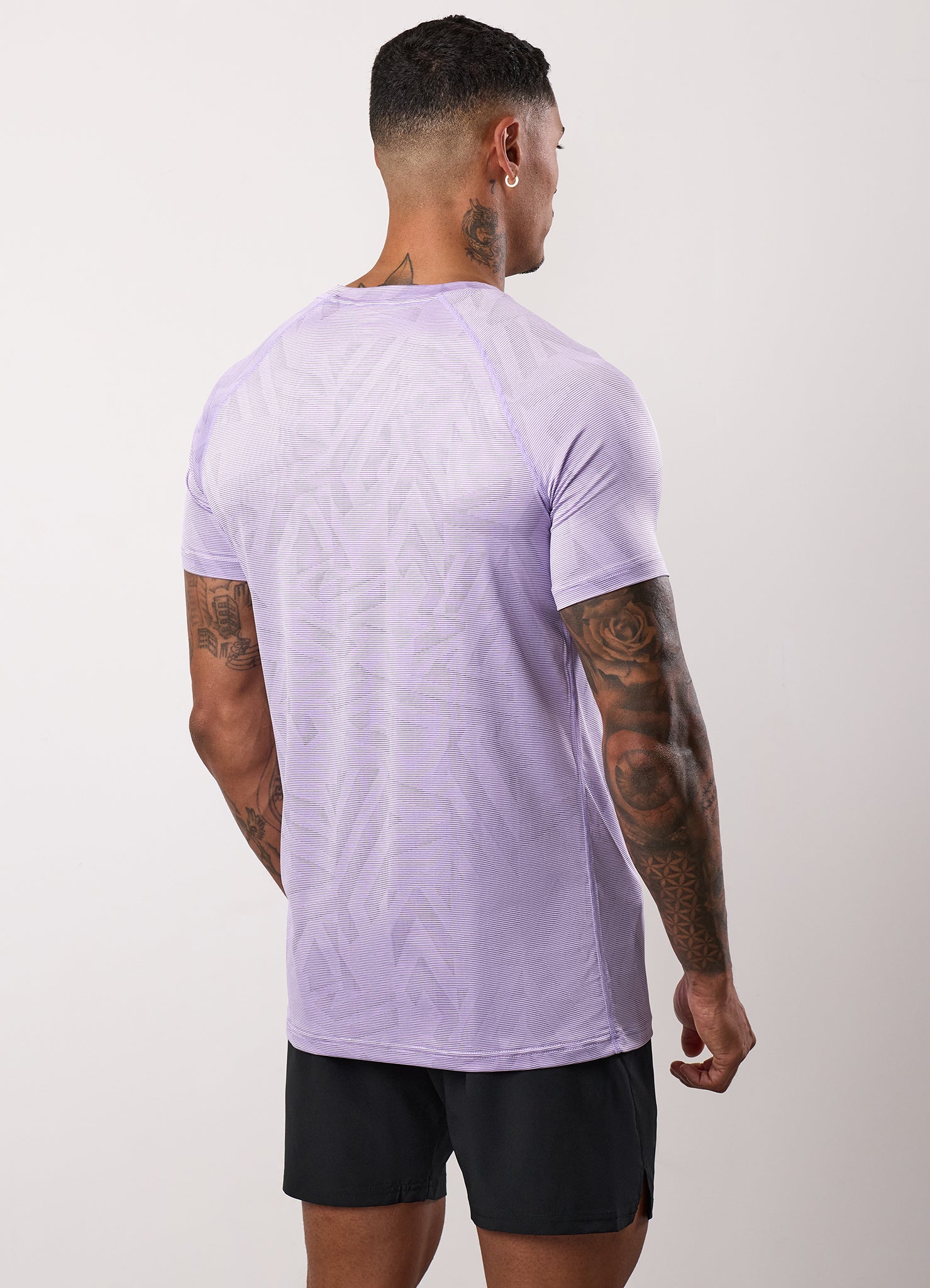 Gym King Limitless Abstract Knit Tee - Violet Sky