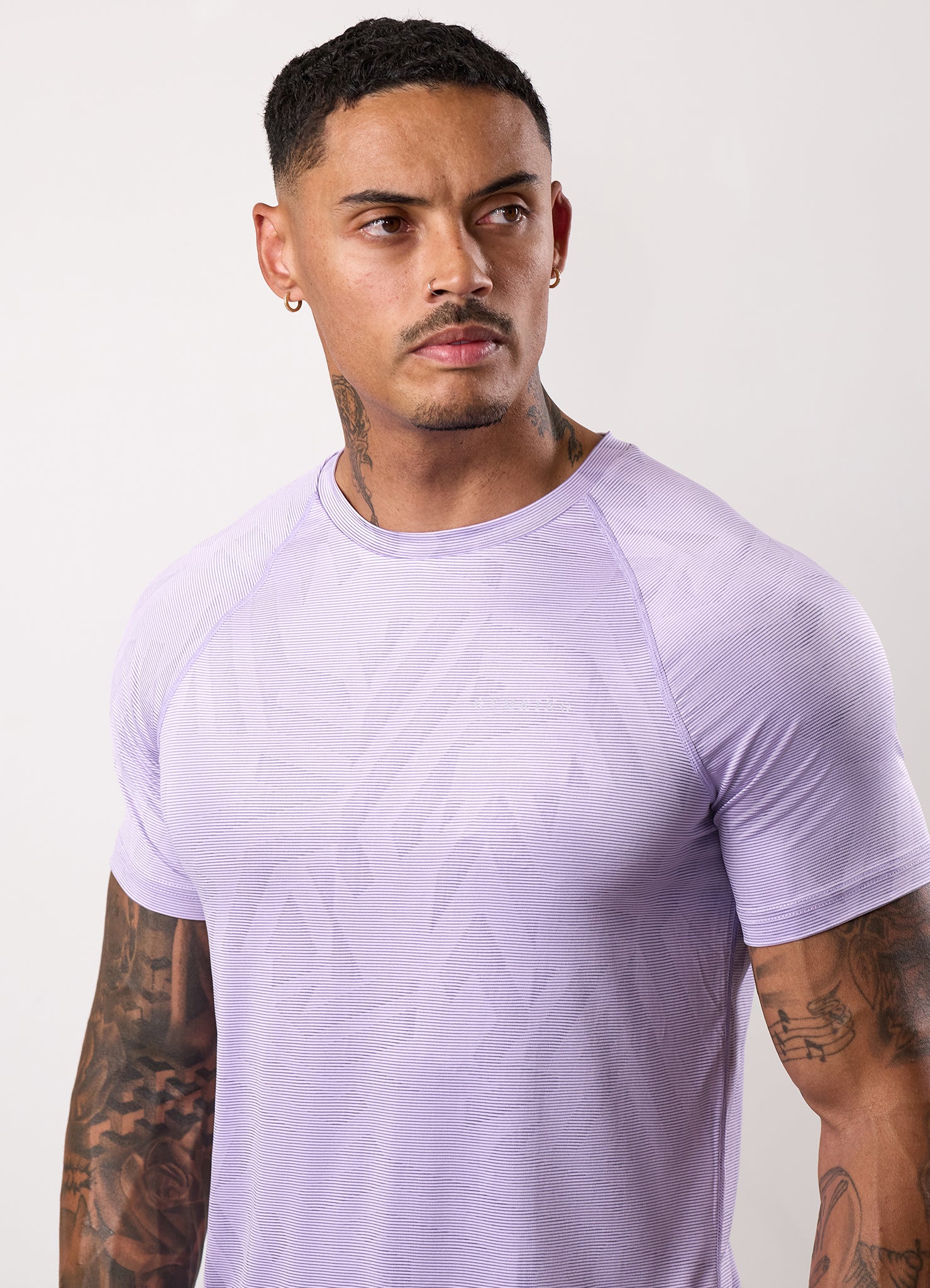 Gym King Limitless Abstract Knit Tee - Violet Sky