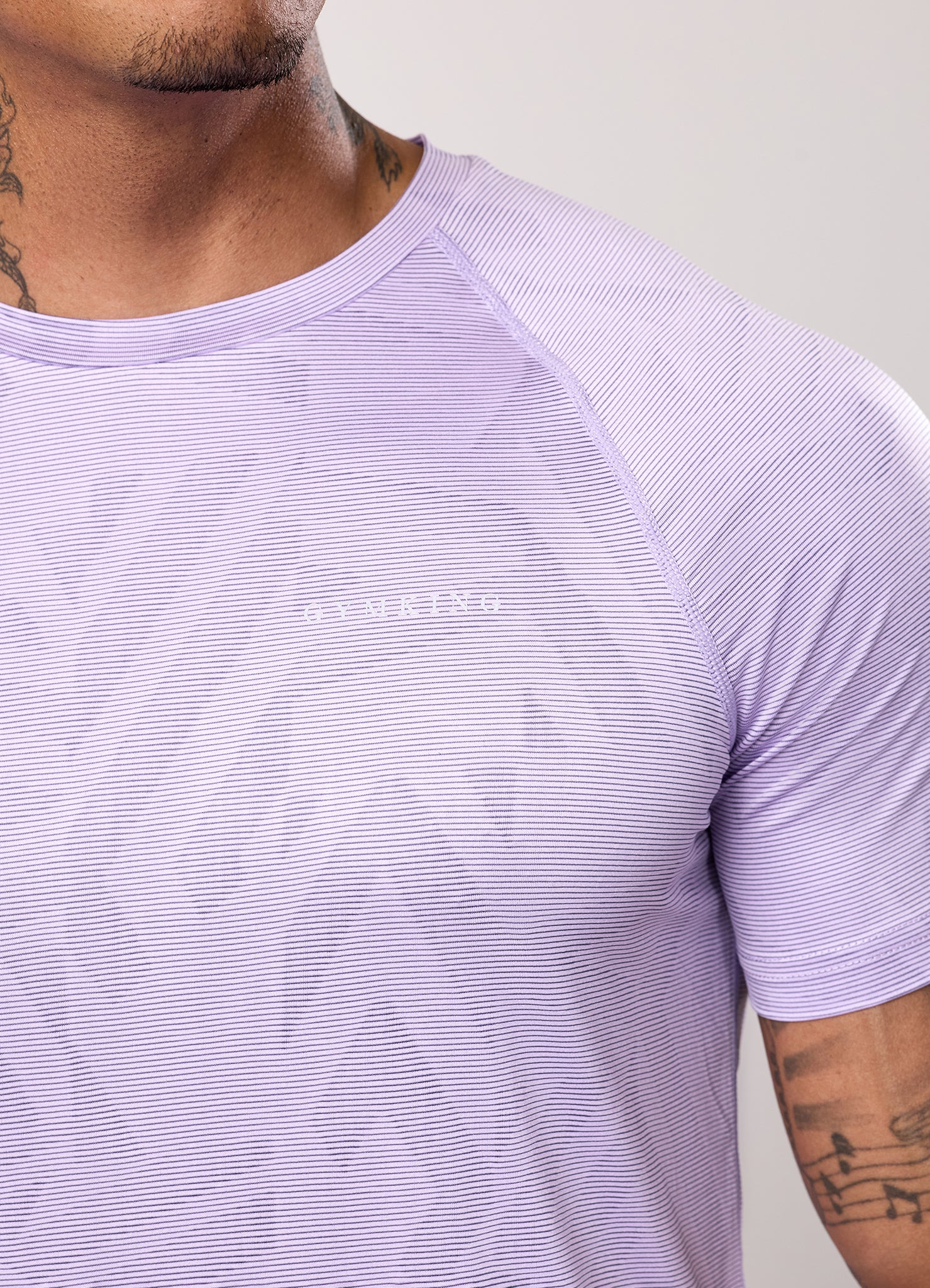 Gym King Limitless Abstract Knit Tee - Violet Sky