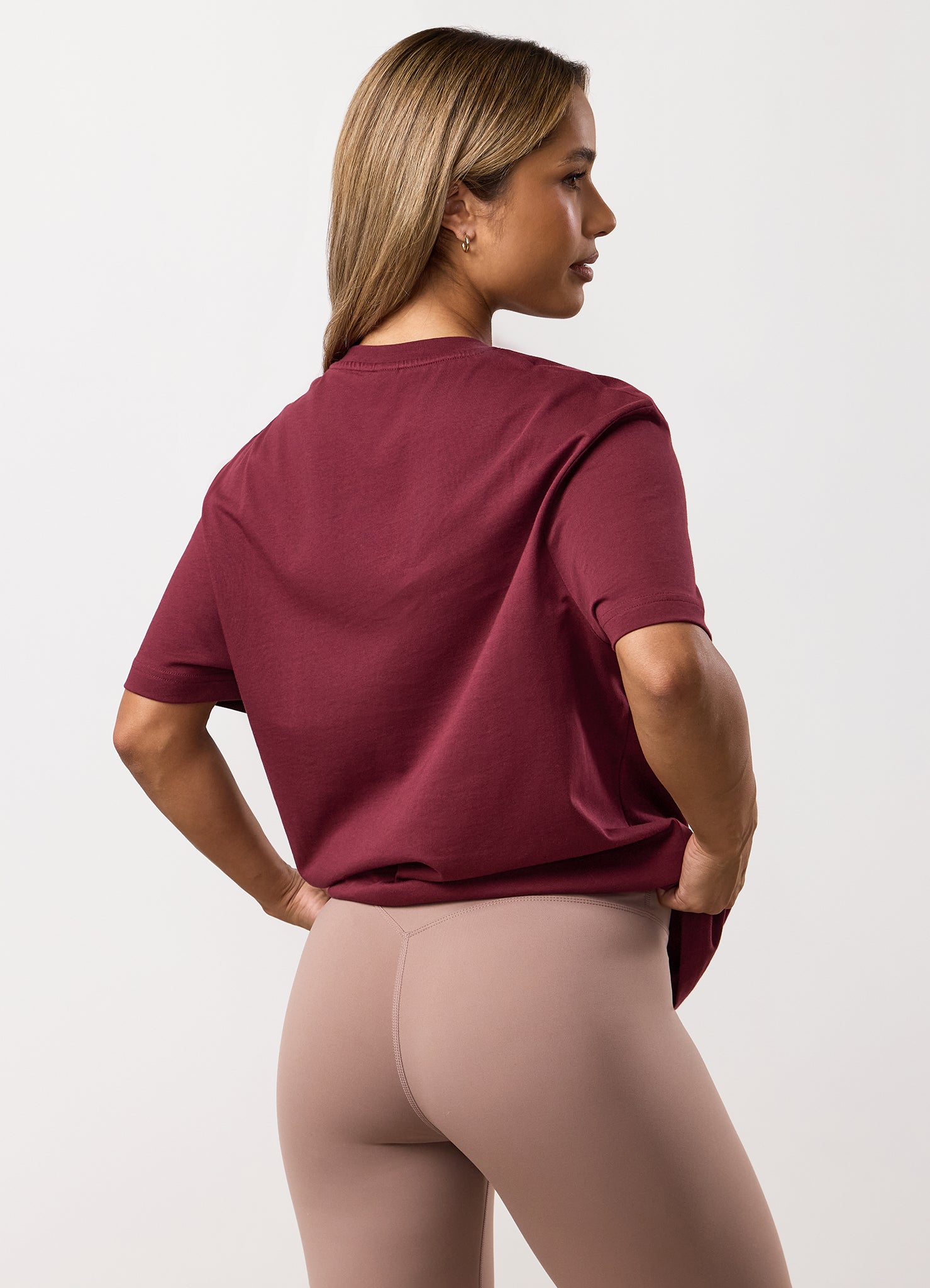 Gym King Powered By Belief BF Tee - Deep Cherry