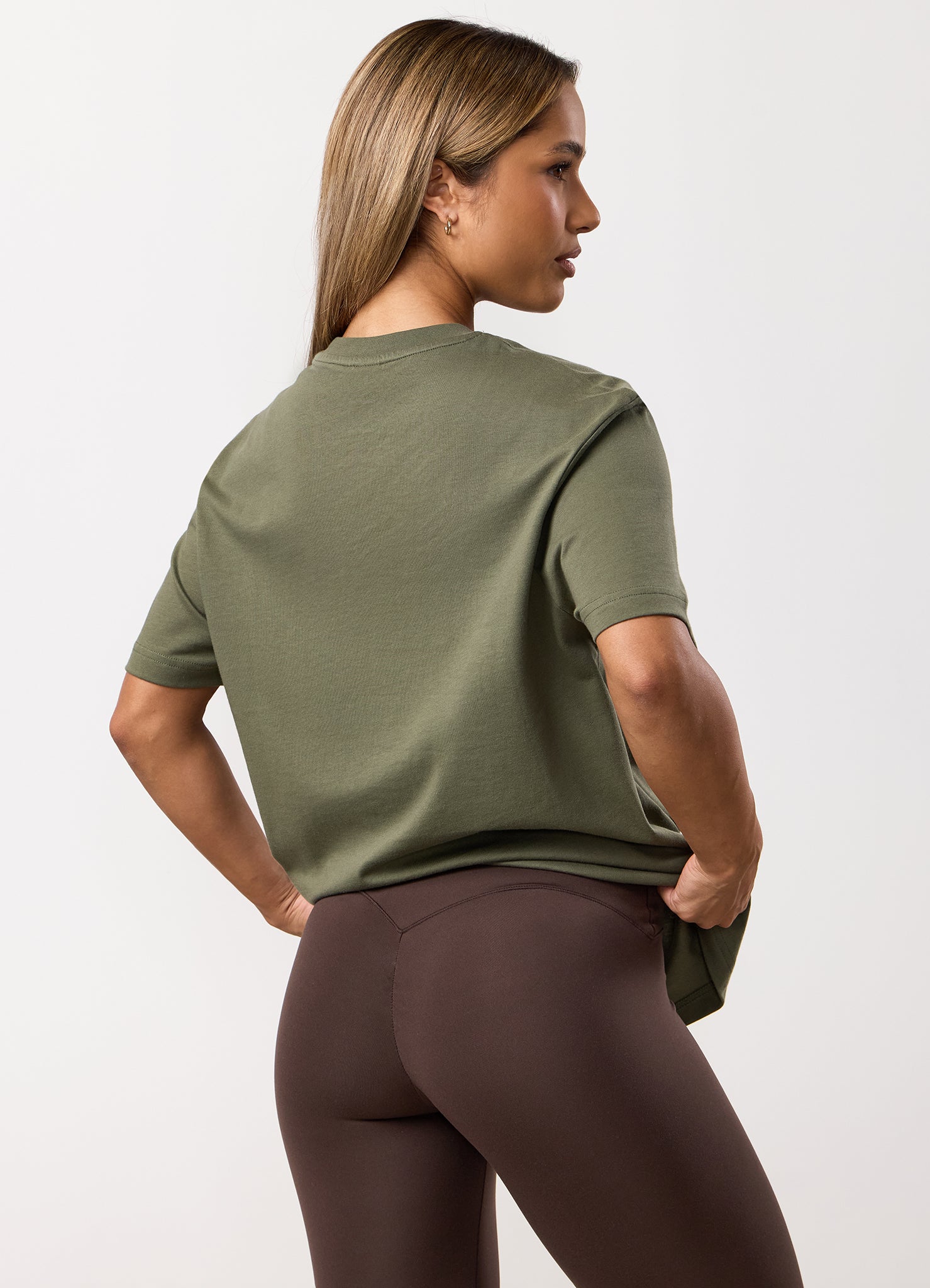 Gym King Powered By Belief BF Tee - Warm Khaki