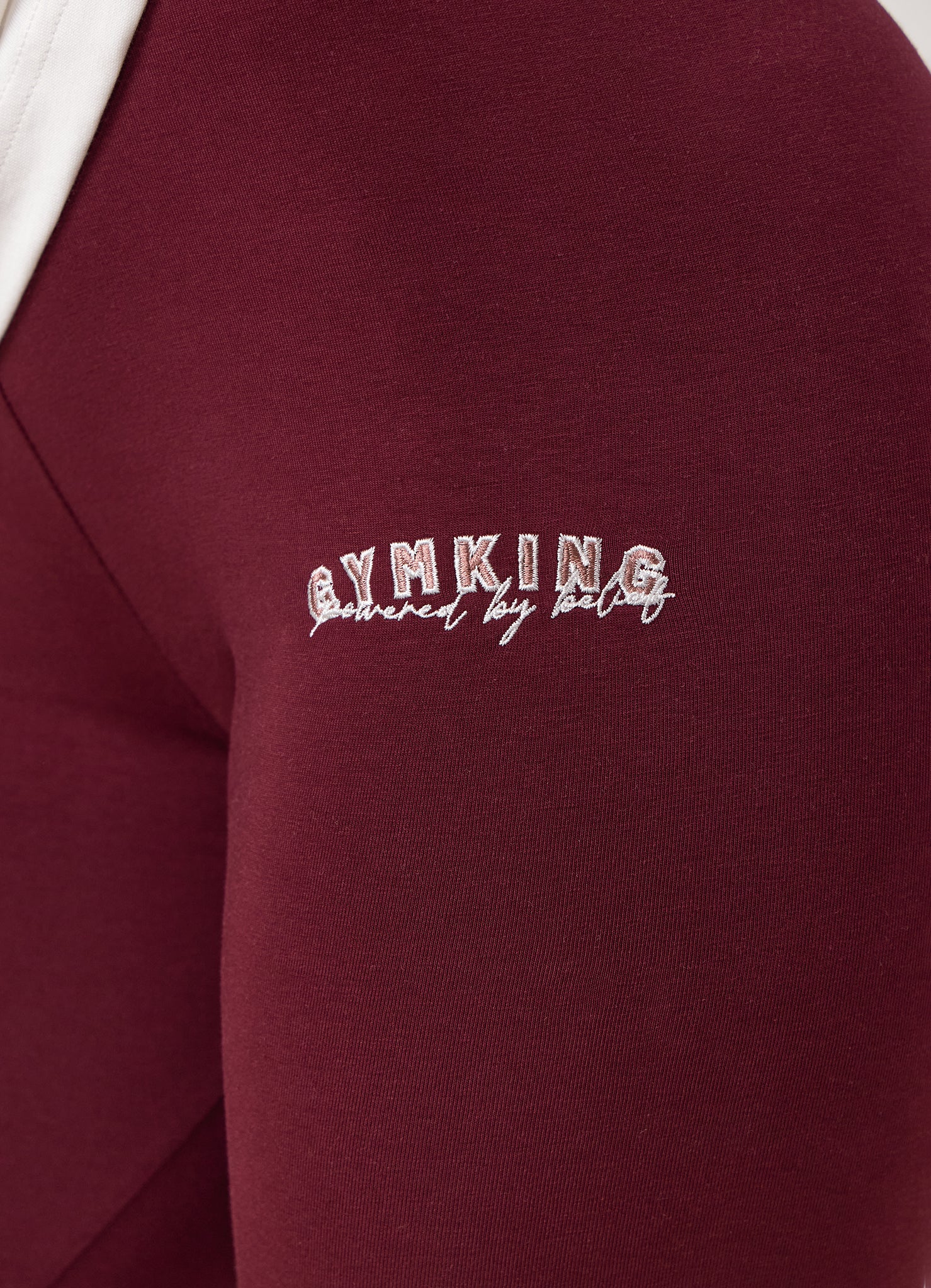 Gym King Powered By Belief Jersey Legging - Deep Cherry