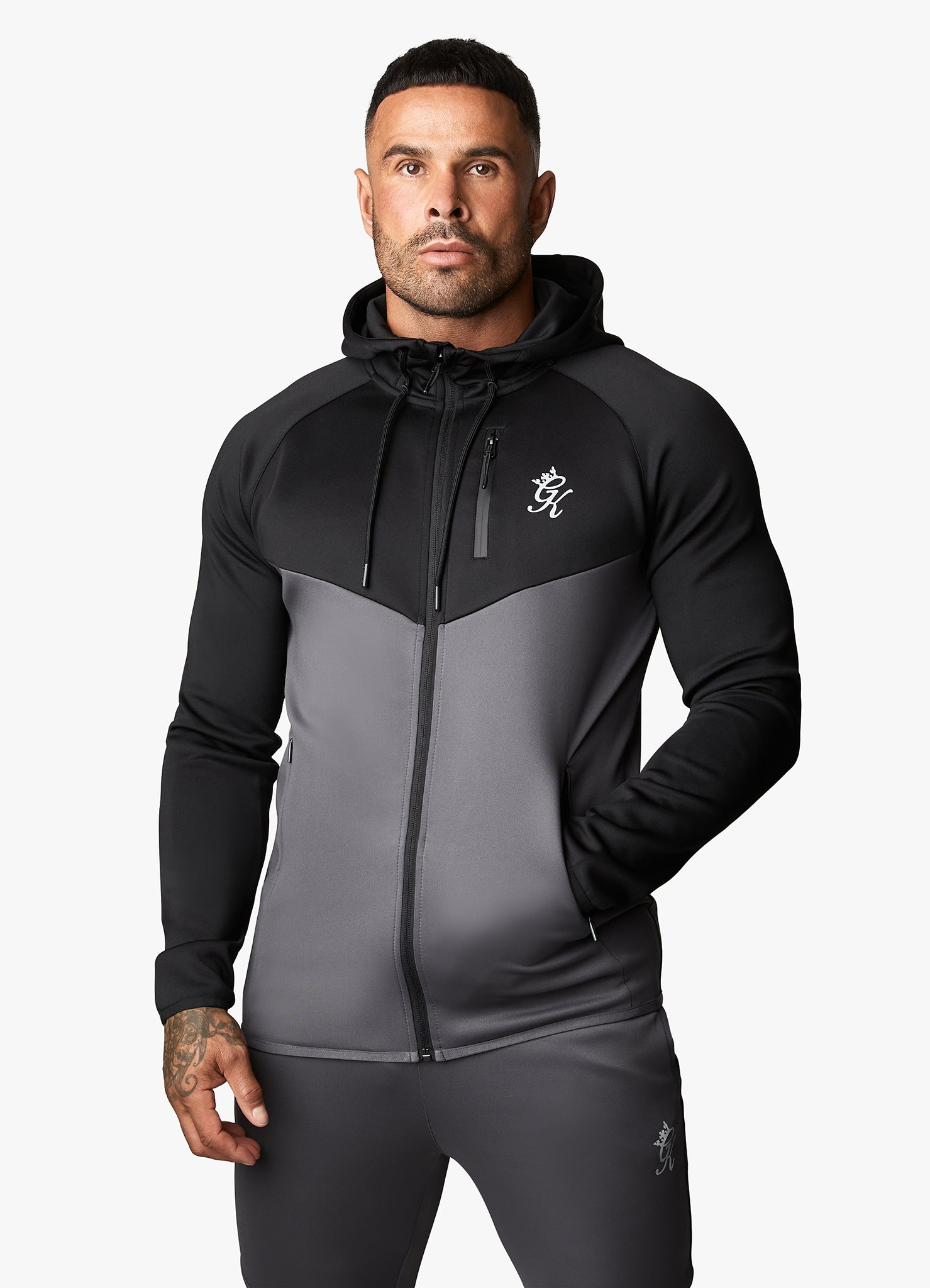 Gym King Precision Full Zip Hood - Graphite – GYM KING