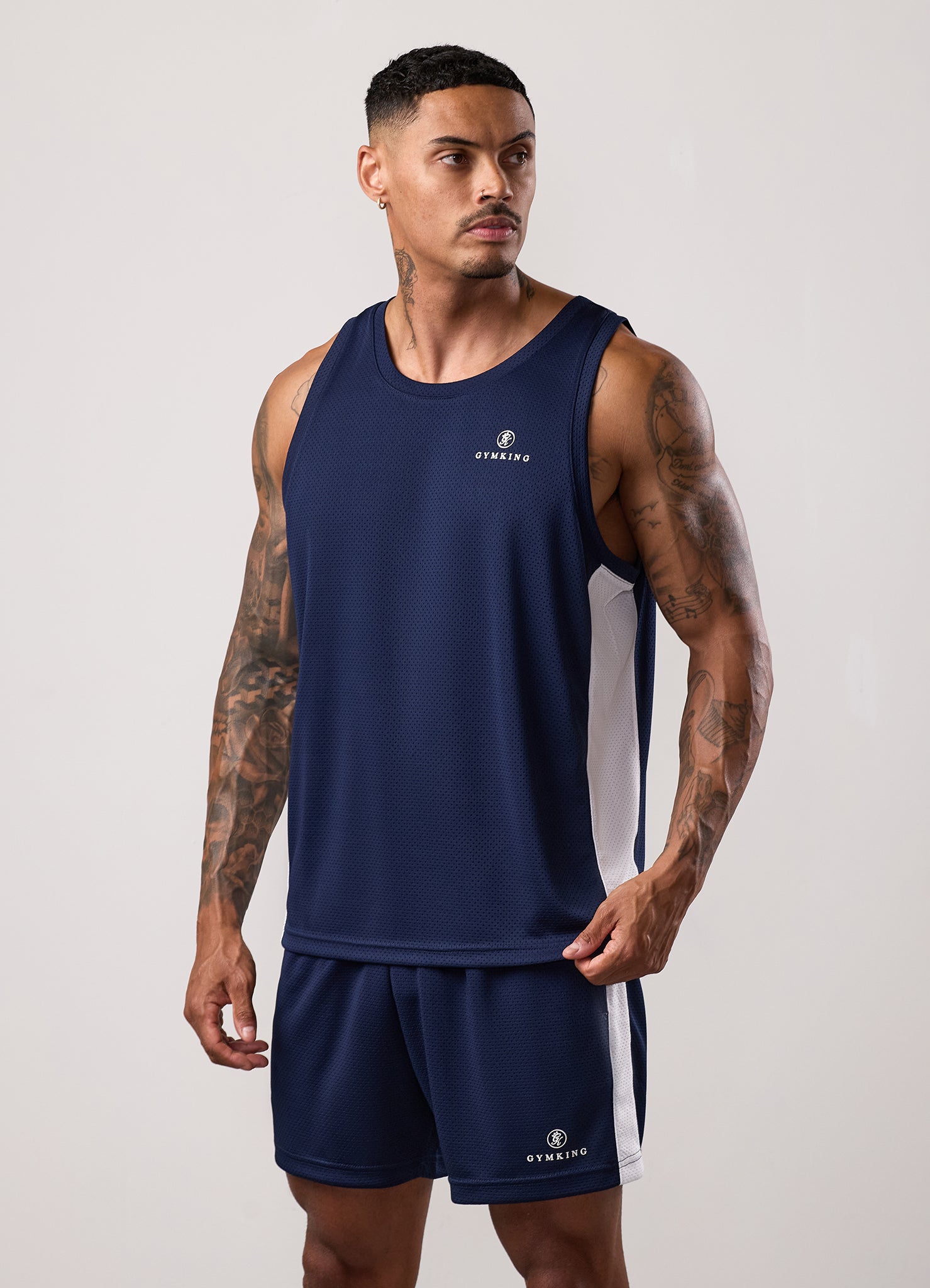 Gym King Pro Classic Mesh Vest - GK Navy