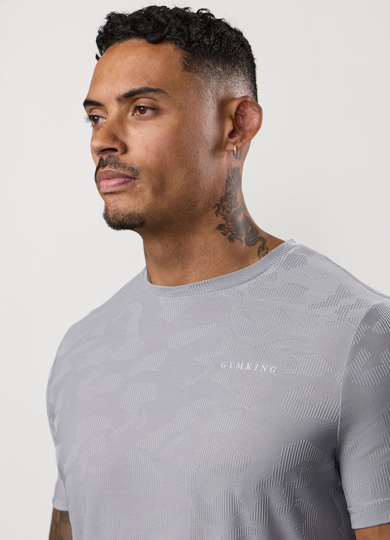Gym King Progress Texture Tee - Urban Grey