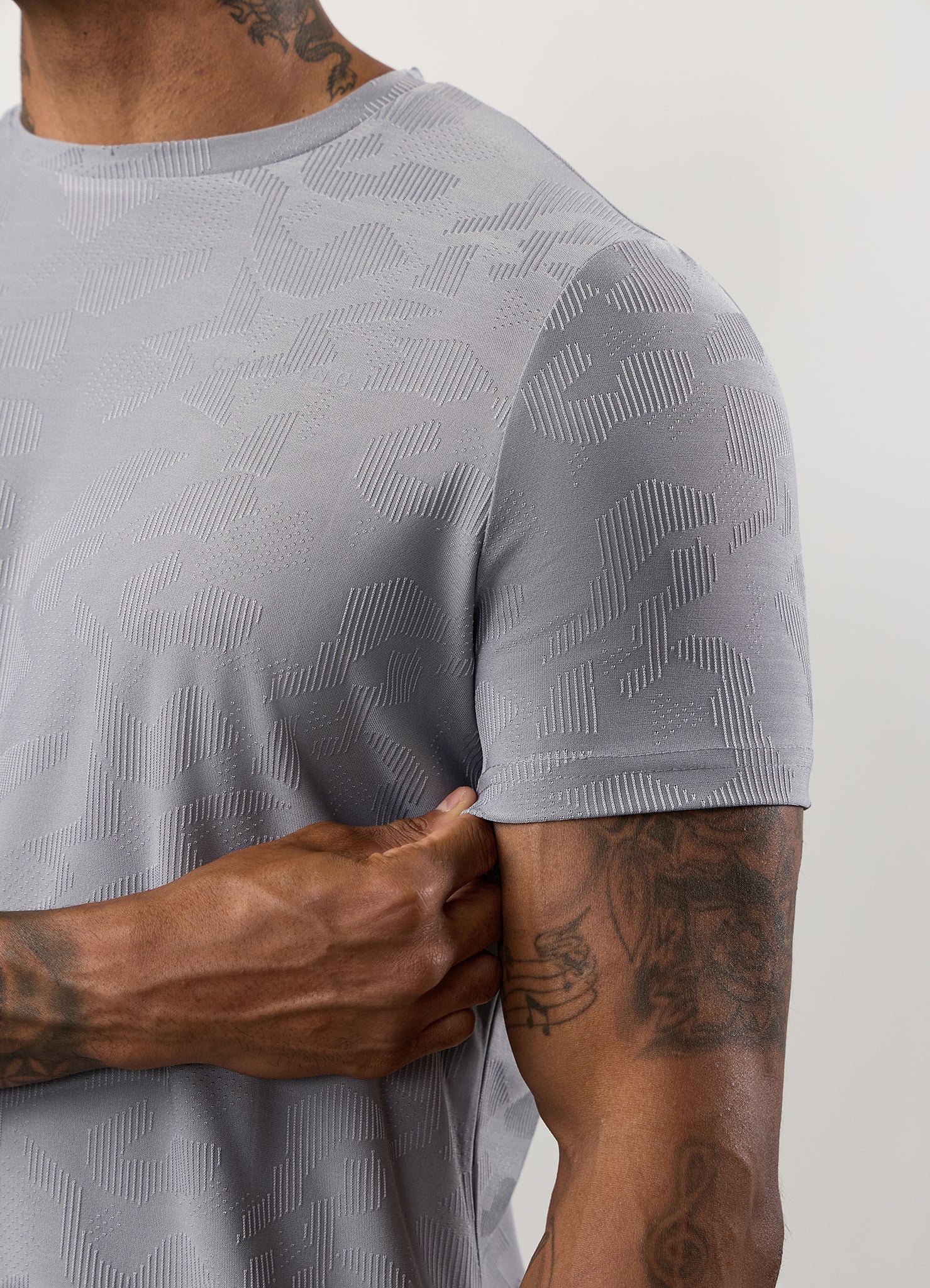 Gym King Progress Texture Tee - Urban Grey