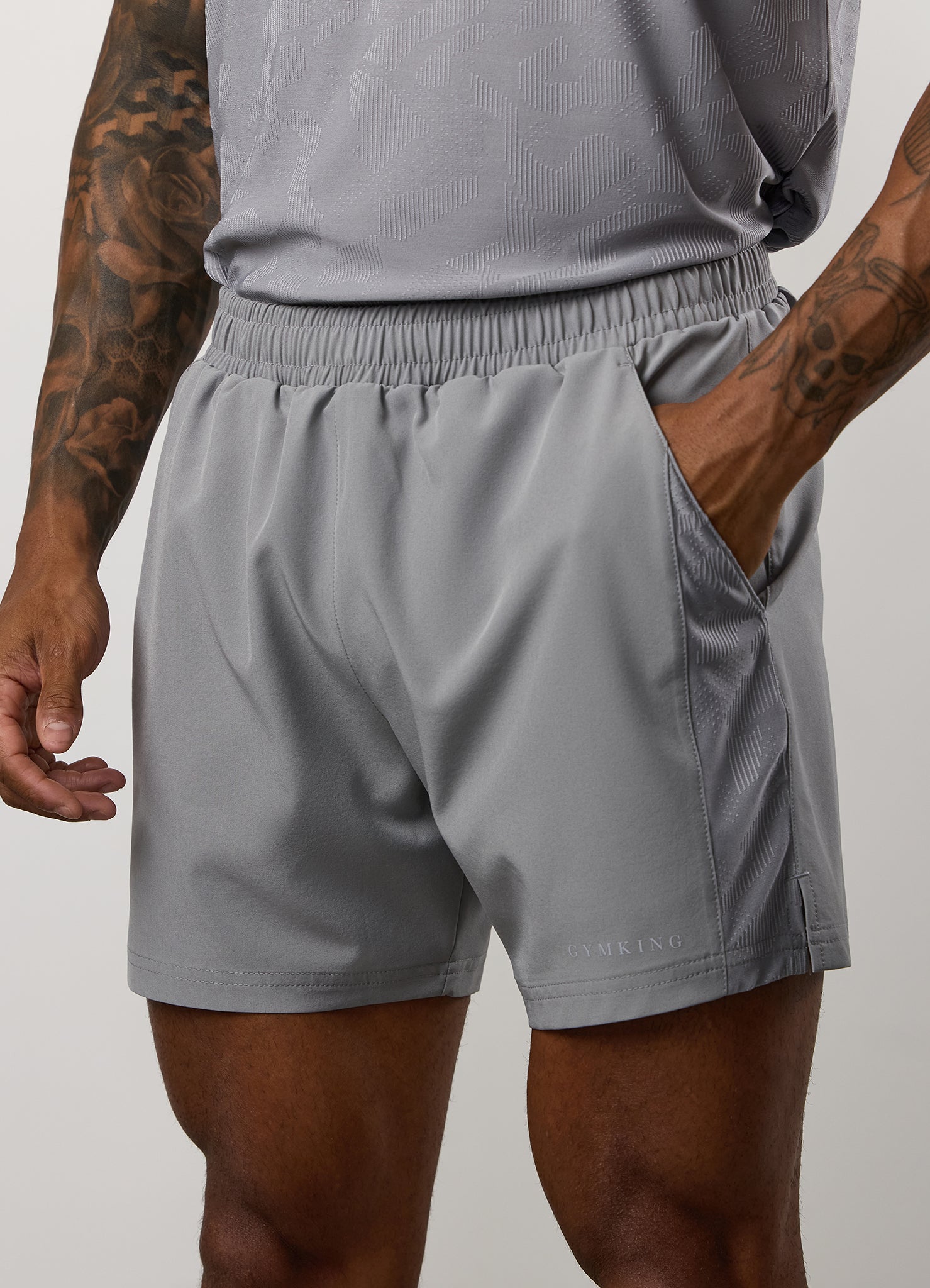Gym King Progress Panel Short - Urban Grey
