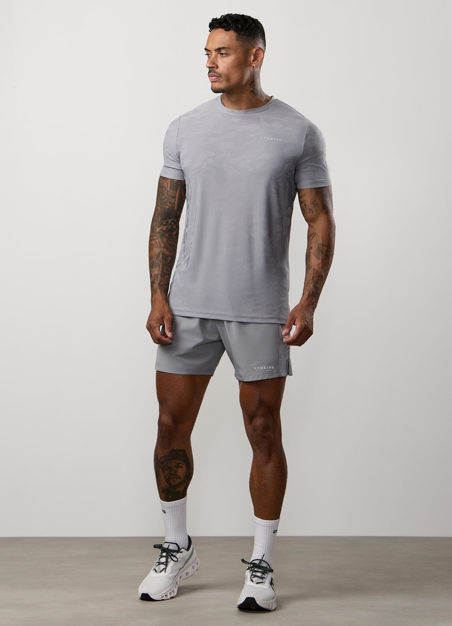 Gym King Progress Texture Tee - Urban Grey