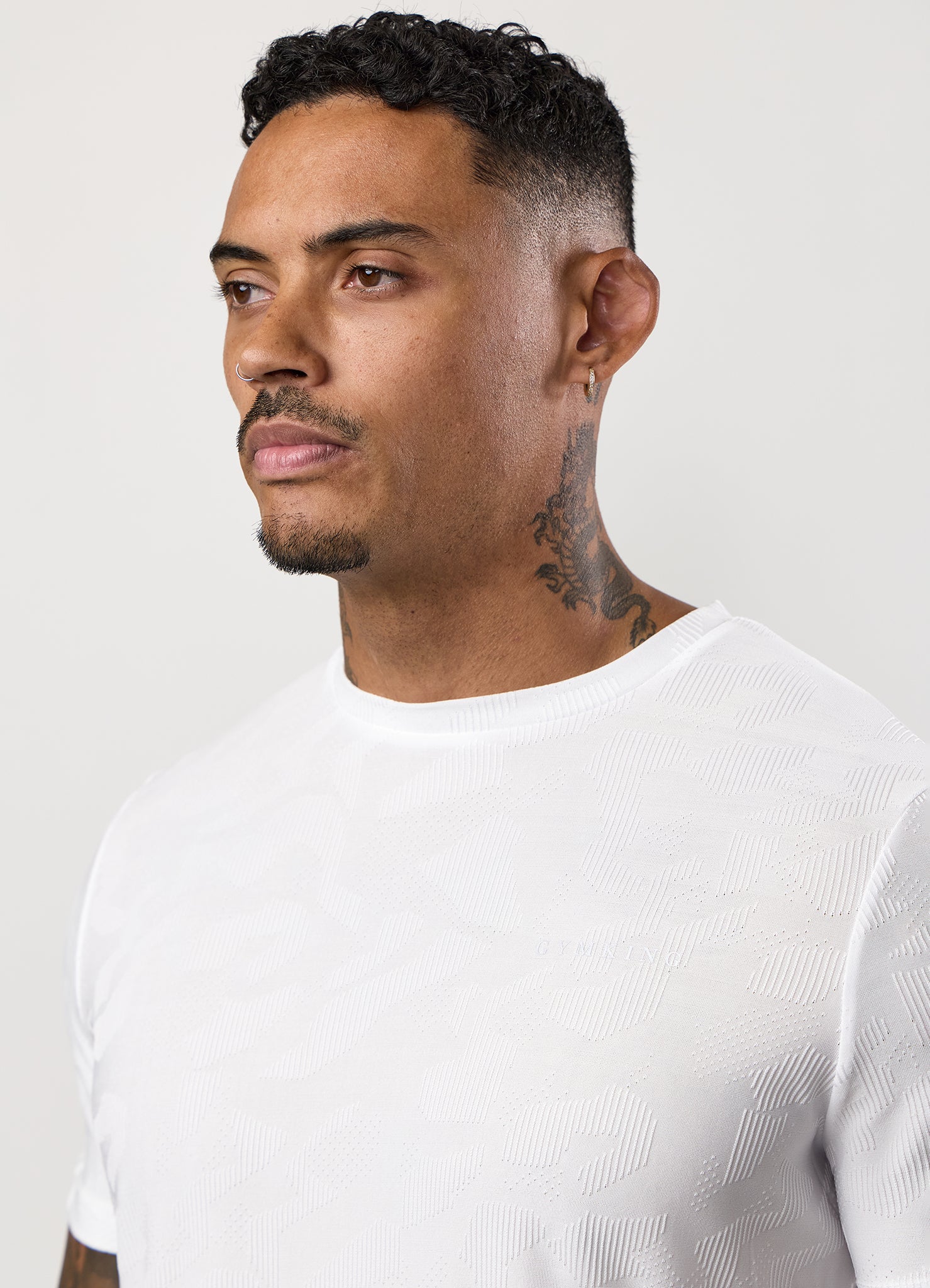 Gym King Progress Texture Tee - White