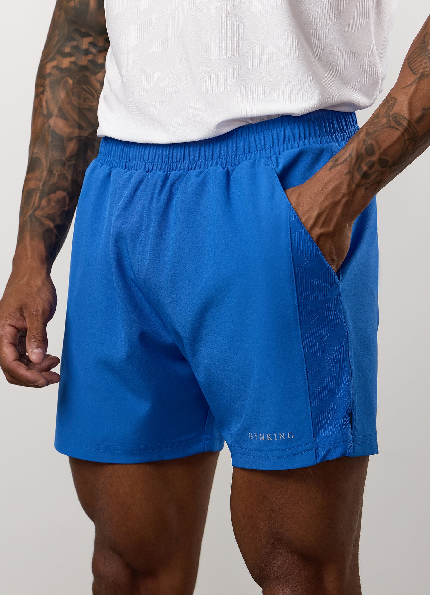 Gym King Progress Panel Short Electric Blue