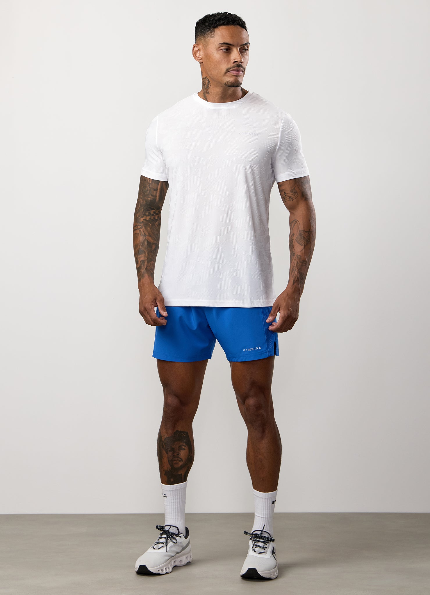 Gym King Progress Texture Tee - White