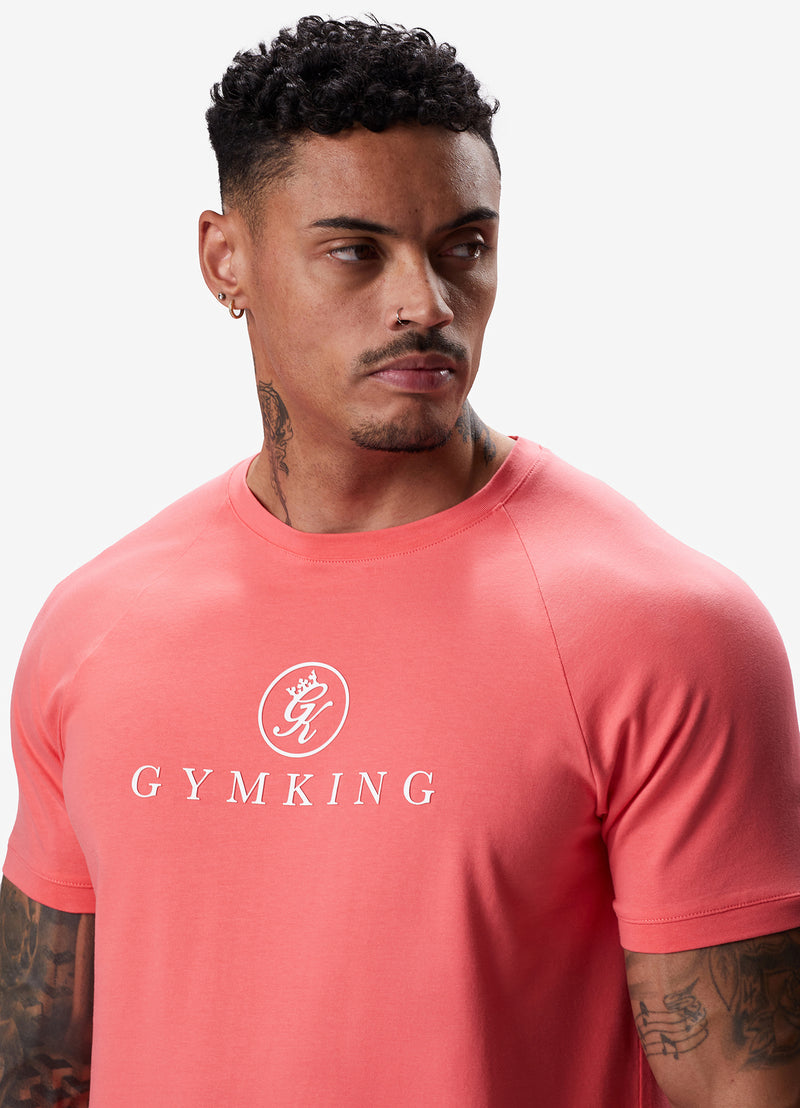 Gym King Pro Jersey Tee - Coral