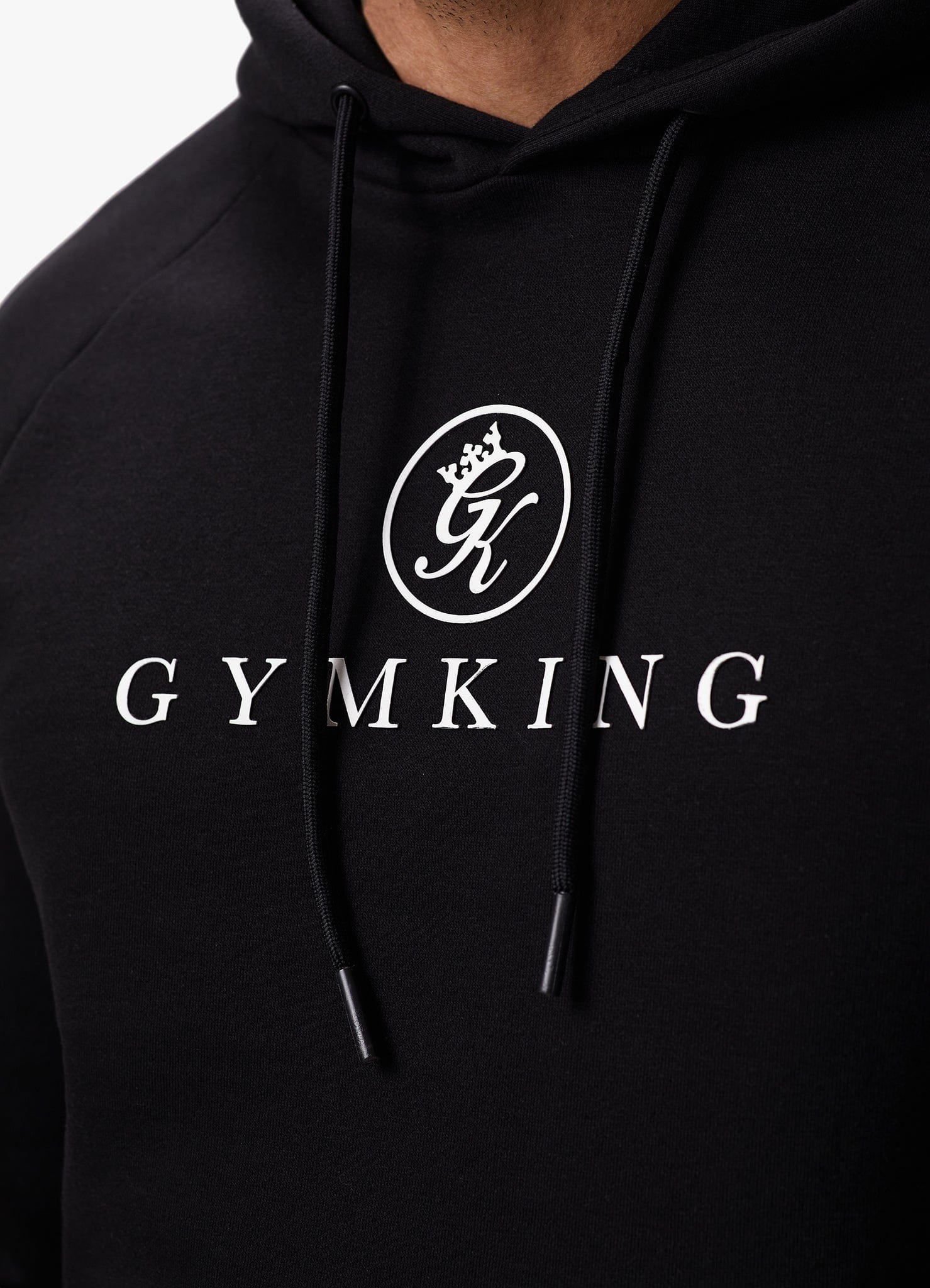 Gym King Pro Logo Fleece Hood - Black