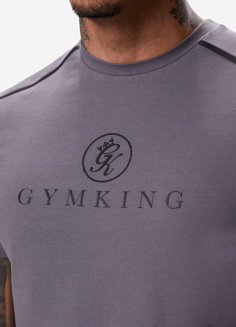 Gym King Pro Logo Tee v2 - Fossil Grey