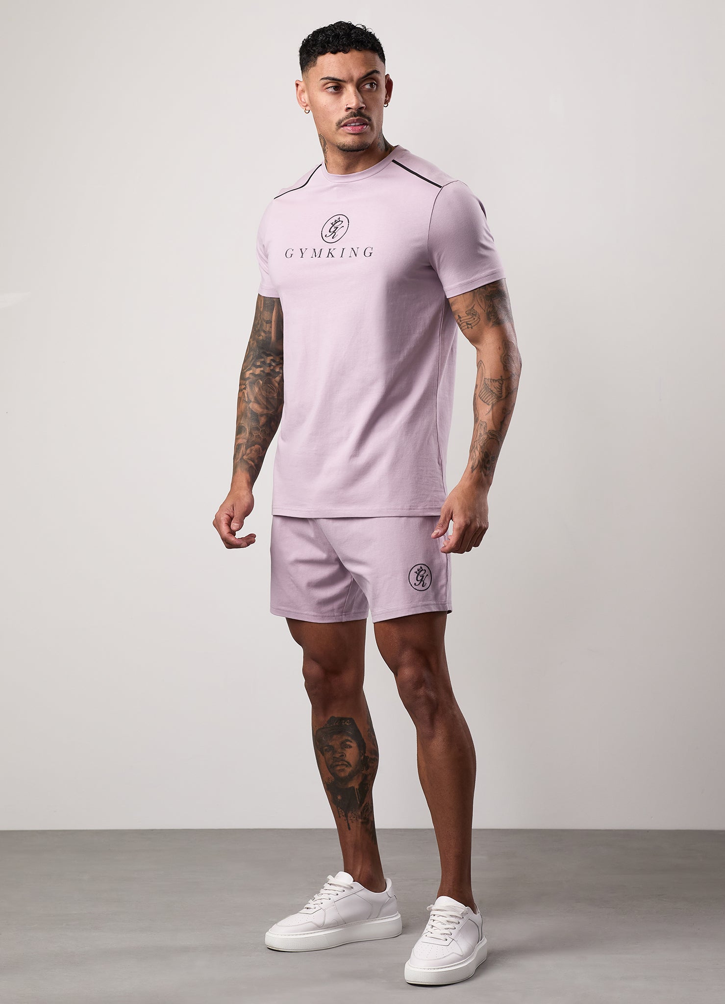 Gym King Pro Logo V2 Jersey Tee - Lilac Smoke