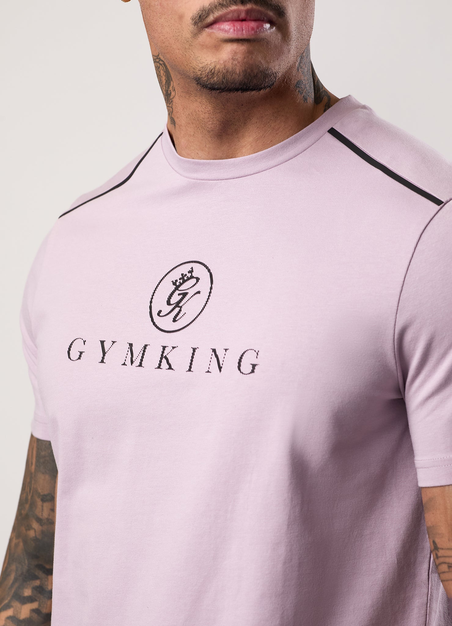 Gym King Pro Logo V2 Jersey Tee - Lilac Smoke
